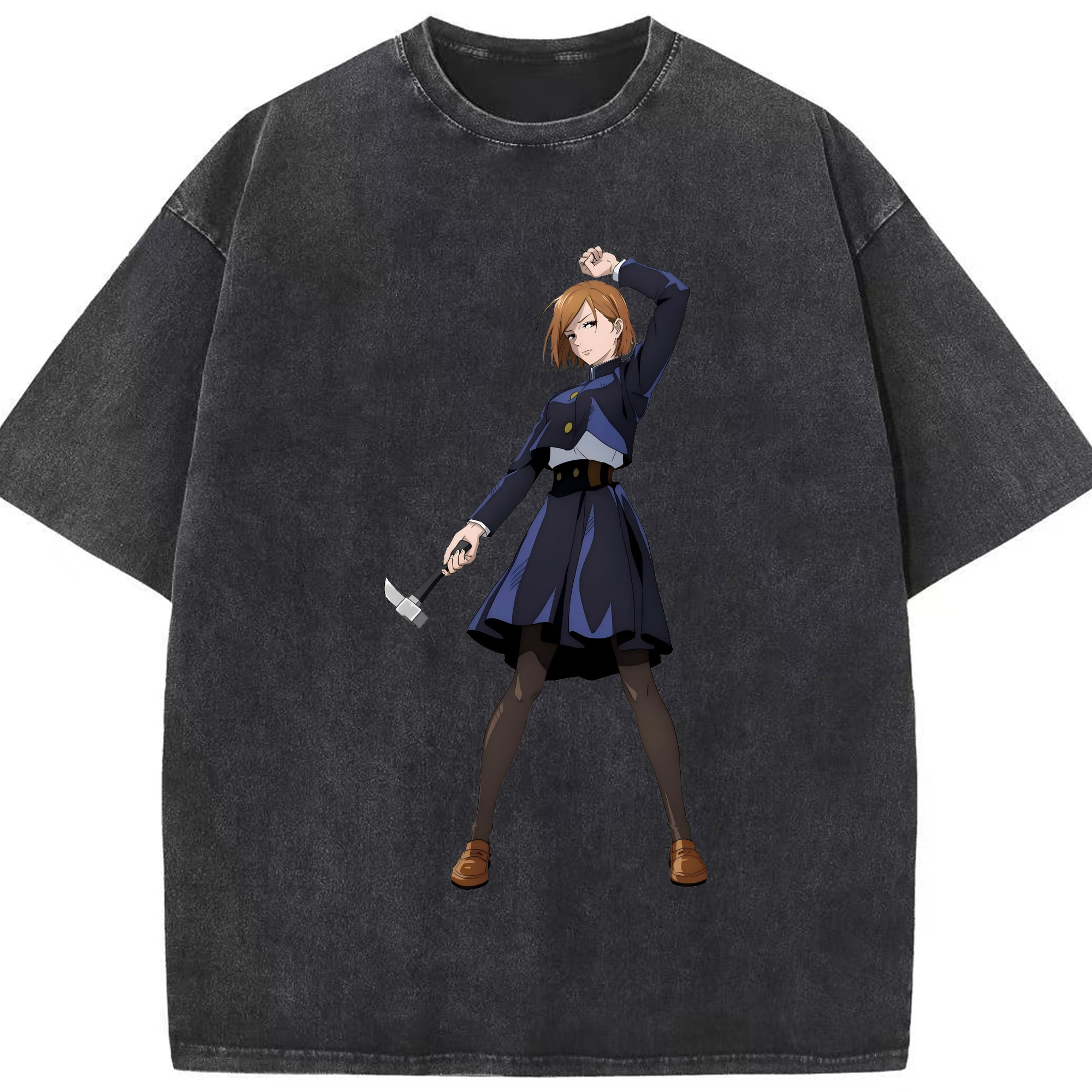 （画像用） 呪術廻戦 Jujutsu Kaisen 綿100% ヴィンテージ風 半袖Tシャツ（フロントプリント）