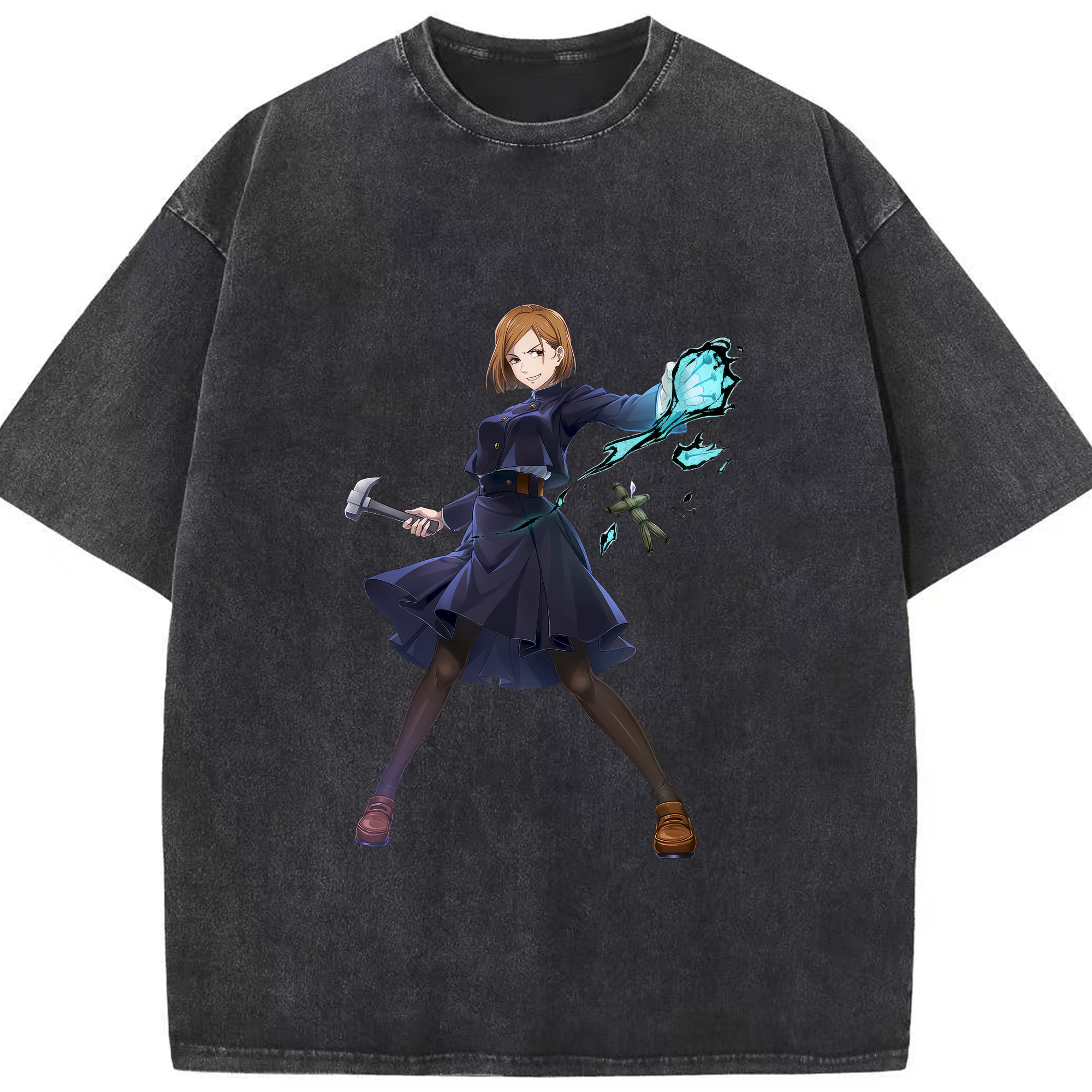 （画像用） 呪術廻戦 Jujutsu Kaisen 綿100% ヴィンテージ風 半袖Tシャツ（フロントプリント）