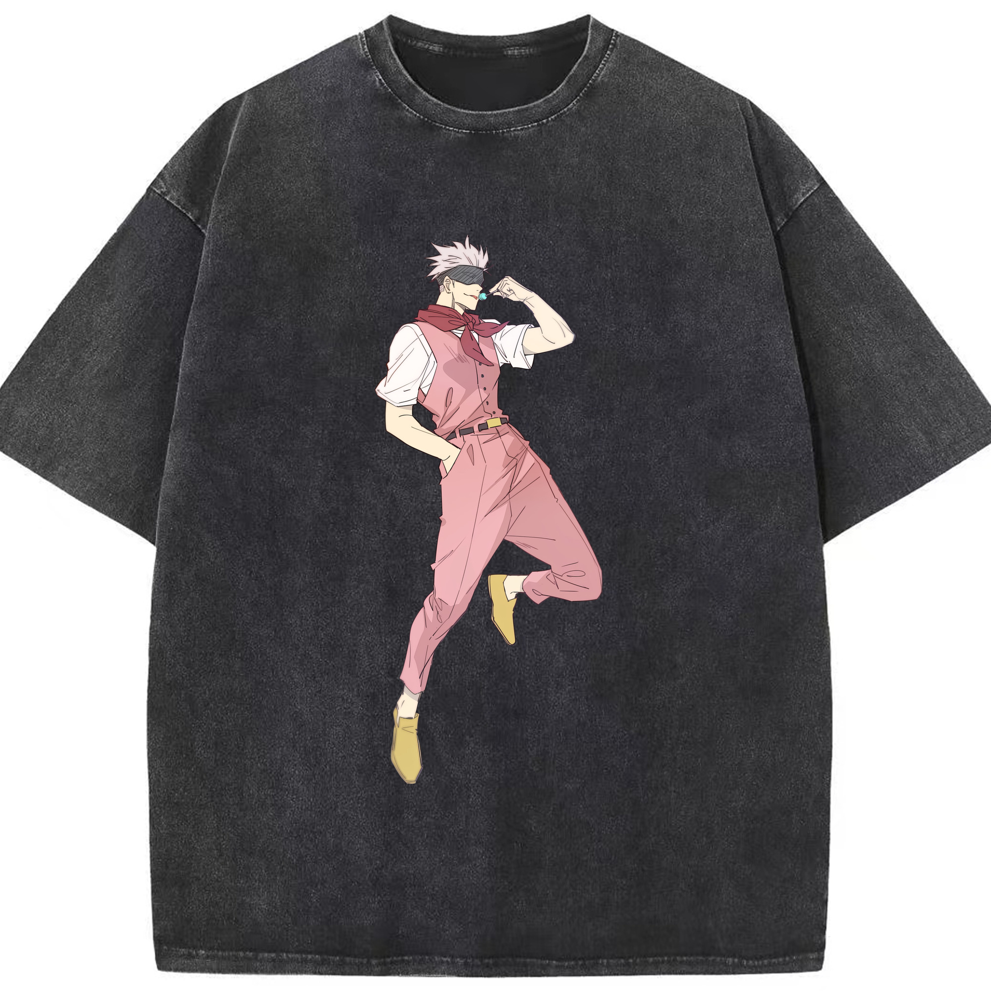 （画像用） 呪術廻戦 Jujutsu Kaisen 綿100% ヴィンテージ風 半袖Tシャツ（フロントプリント）