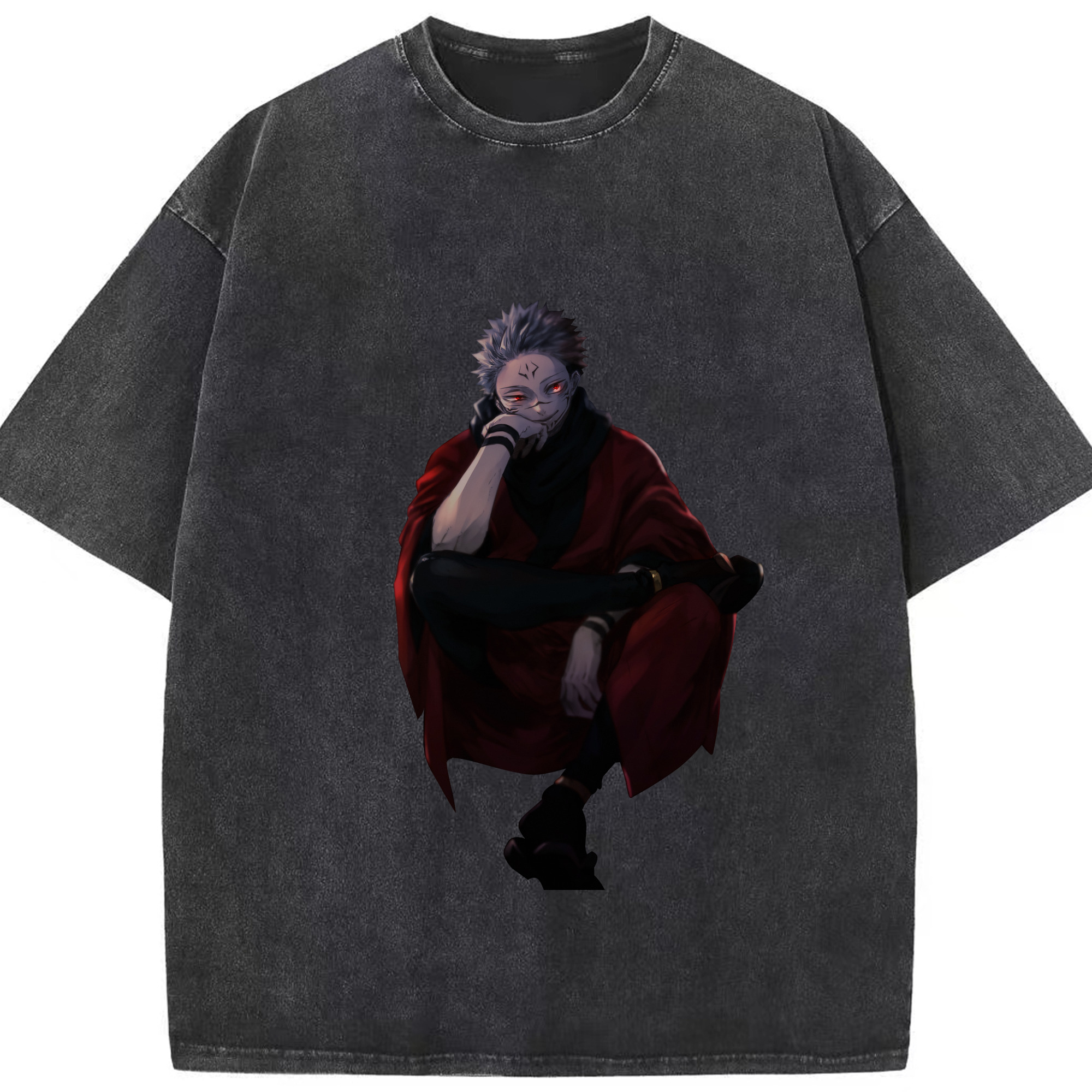 （画像用） 呪術廻戦 Jujutsu Kaisen 綿100% ヴィンテージ風 半袖Tシャツ（フロントプリント）