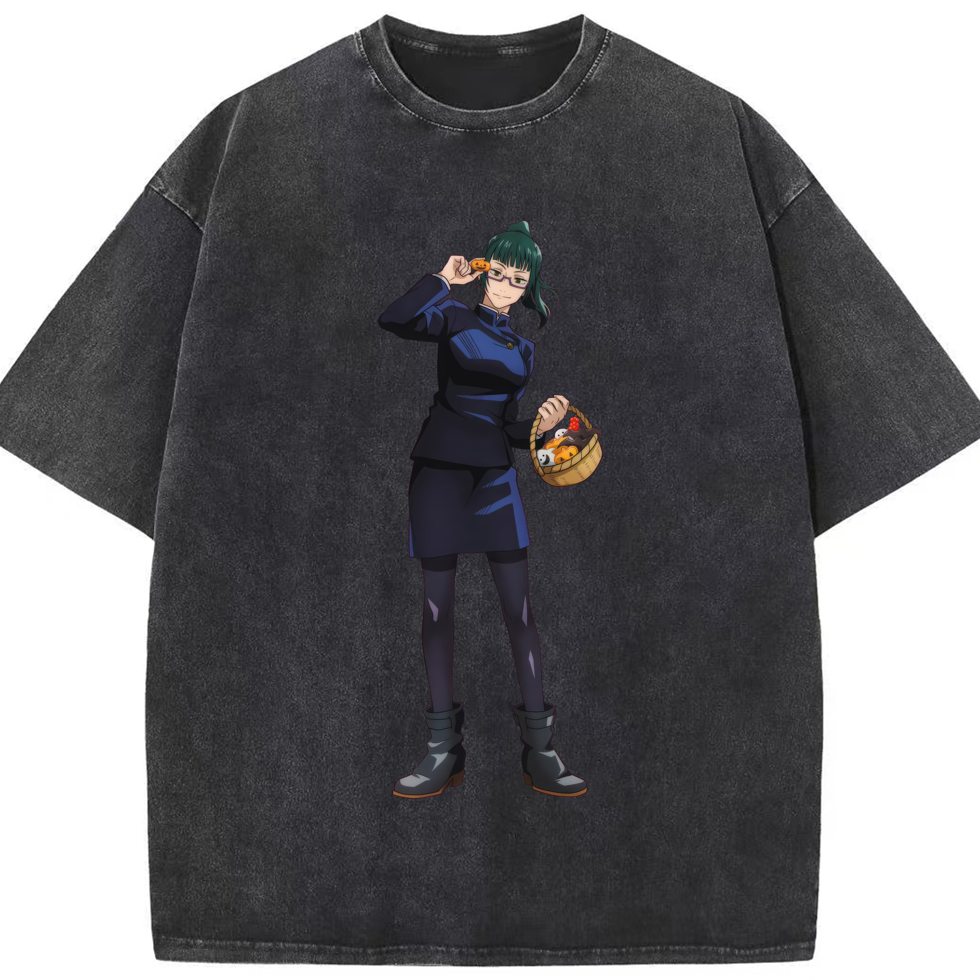 （画像用） 呪術廻戦 Jujutsu Kaisen 綿100% ヴィンテージ風 半袖Tシャツ（フロントプリント）