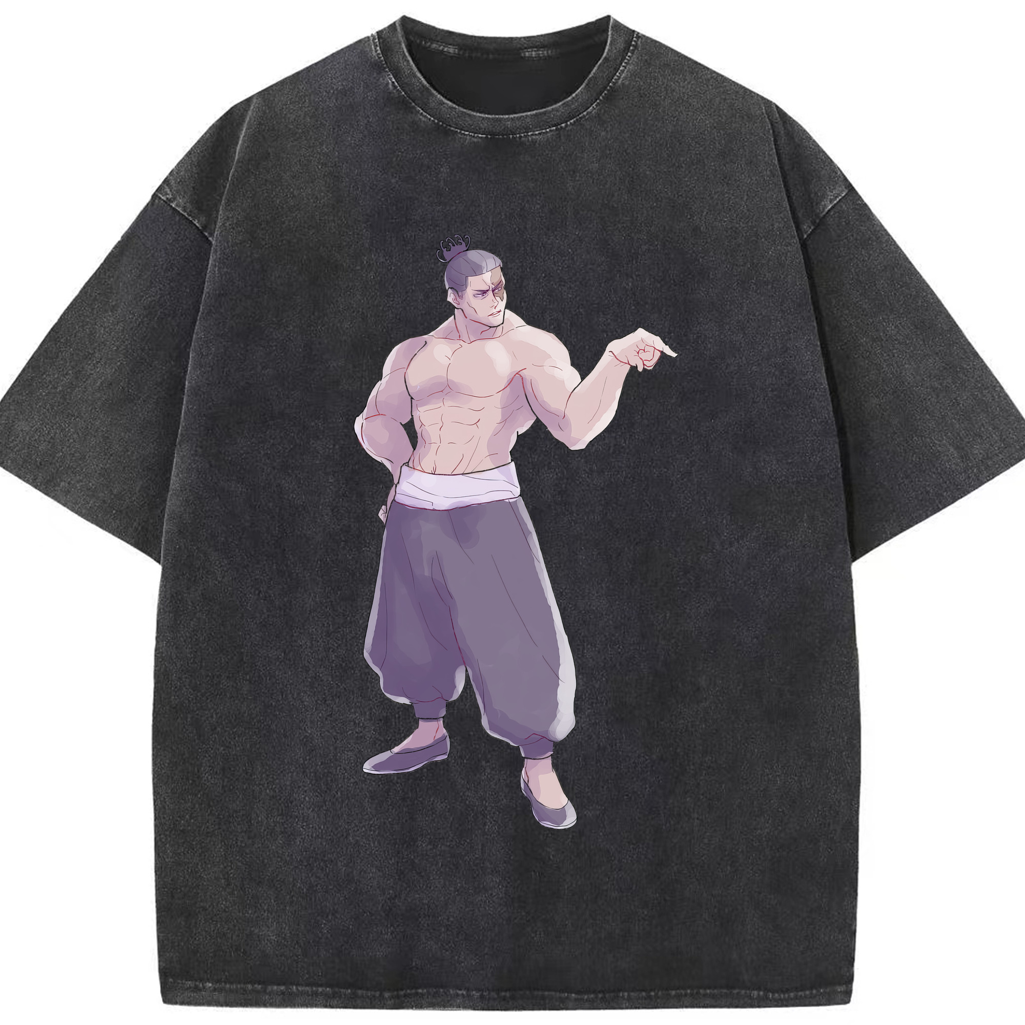 （画像用） 呪術廻戦 Jujutsu Kaisen 綿100% ヴィンテージ風 半袖Tシャツ（フロントプリント）