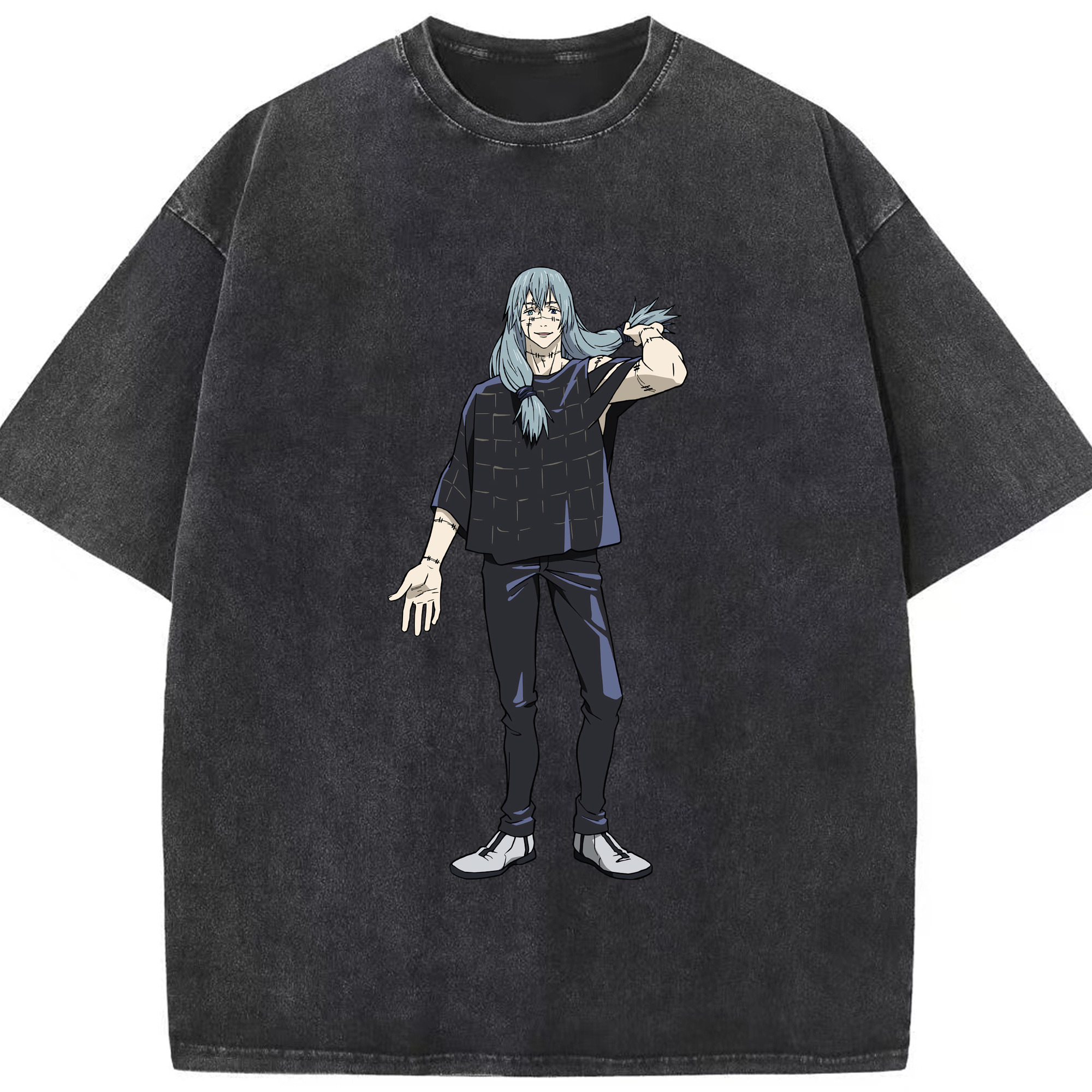 （画像用） 呪術廻戦 Jujutsu Kaisen 綿100% ヴィンテージ風 半袖Tシャツ（フロントプリント）