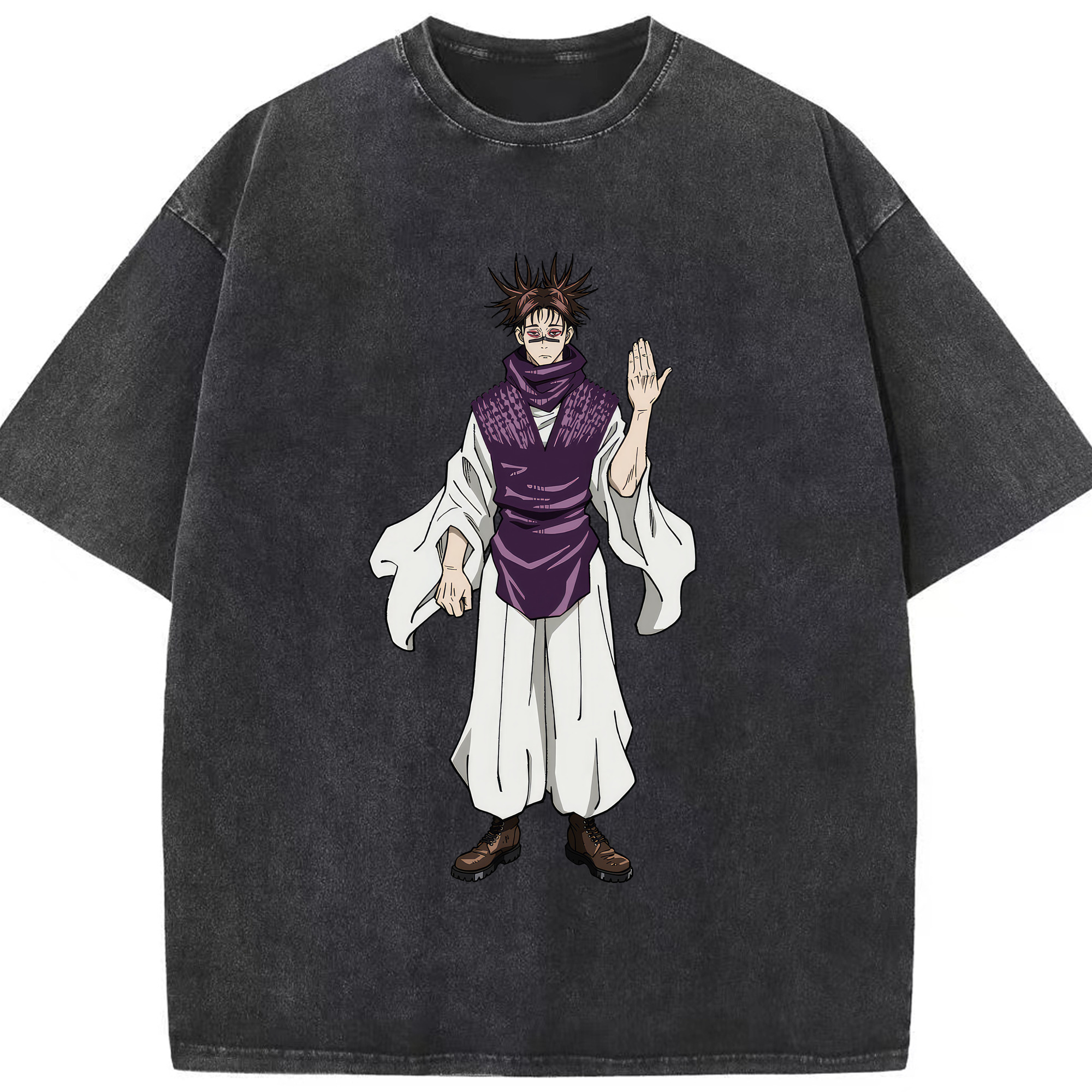 （画像用） 呪術廻戦 Jujutsu Kaisen 綿100% ヴィンテージ風 半袖Tシャツ（フロントプリント）