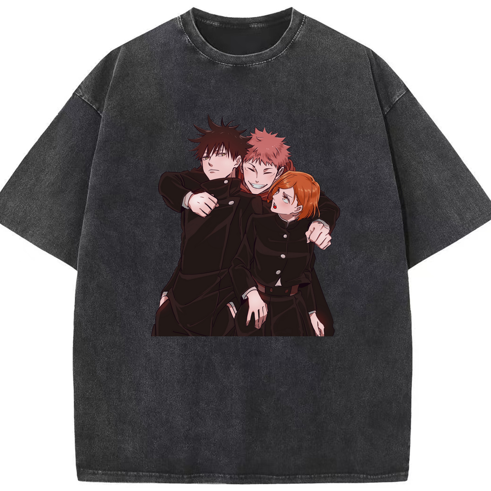 （画像用） 呪術廻戦 Jujutsu Kaisen 綿100% ヴィンテージ風 半袖Tシャツ（フロントプリント）