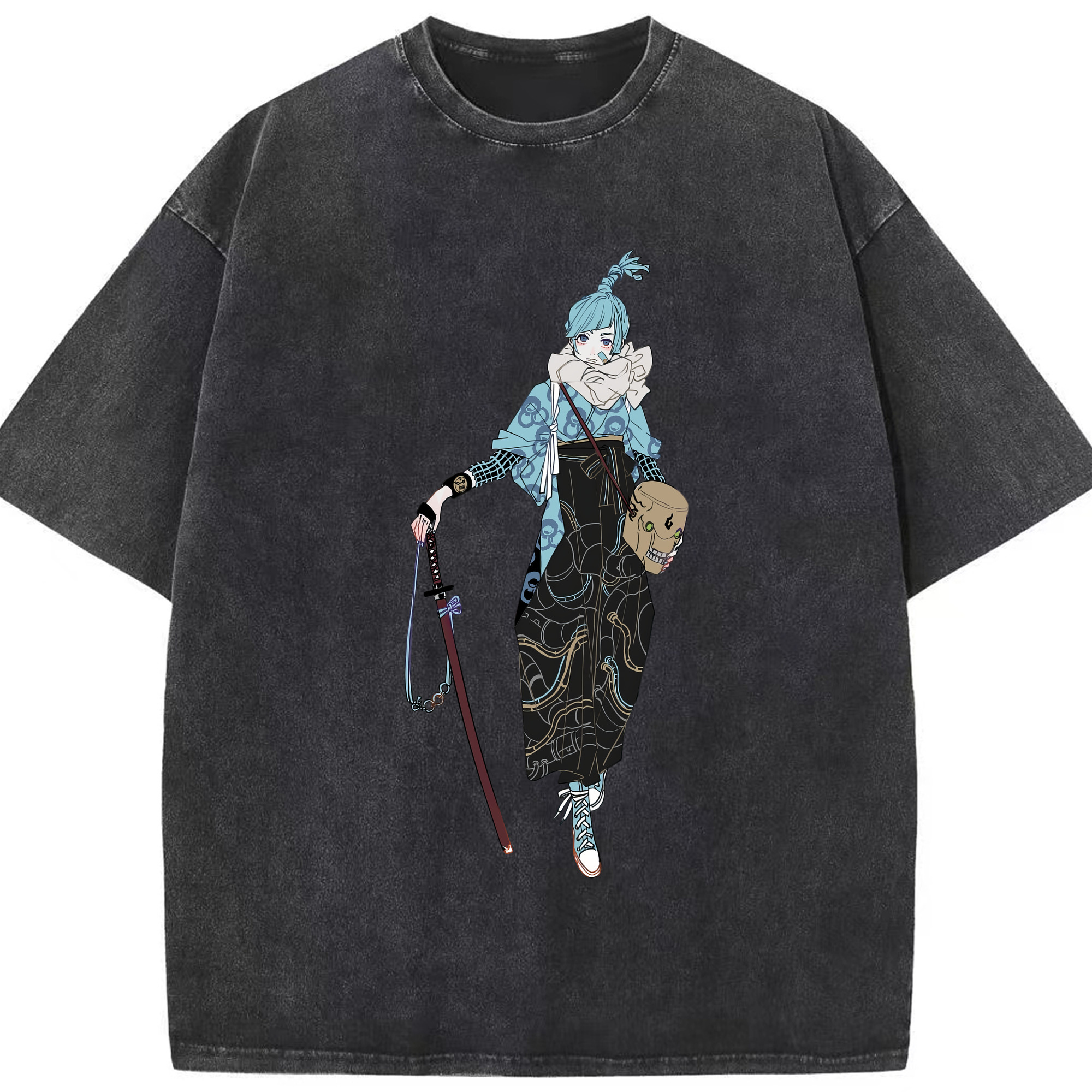 （画像用） 呪術廻戦 Jujutsu Kaisen 綿100% ヴィンテージ風 半袖Tシャツ（フロントプリント）