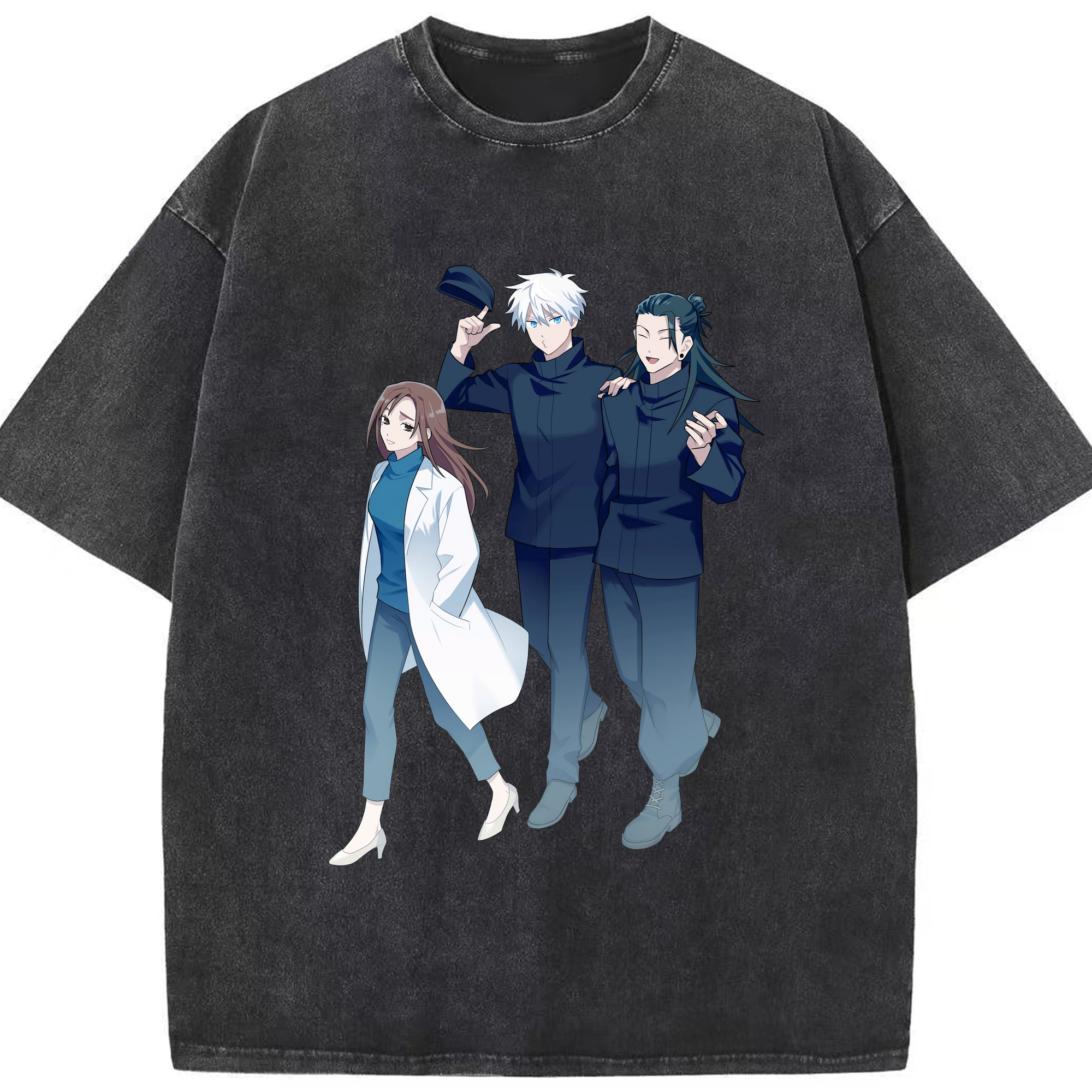 （画像用） 呪術廻戦 Jujutsu Kaisen 綿100% ヴィンテージ風 半袖Tシャツ（フロントプリント）