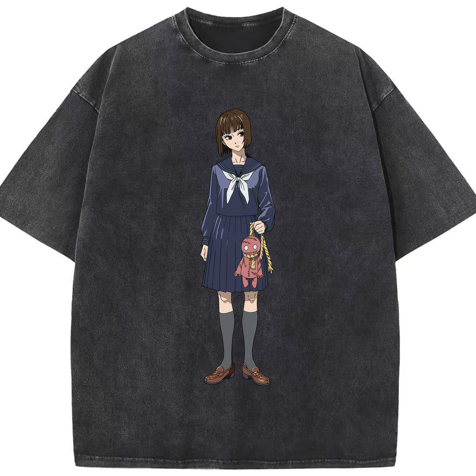 （画像用） 呪術廻戦 Jujutsu Kaisen 綿100% ヴィンテージ風 半袖Tシャツ（フロントプリント）