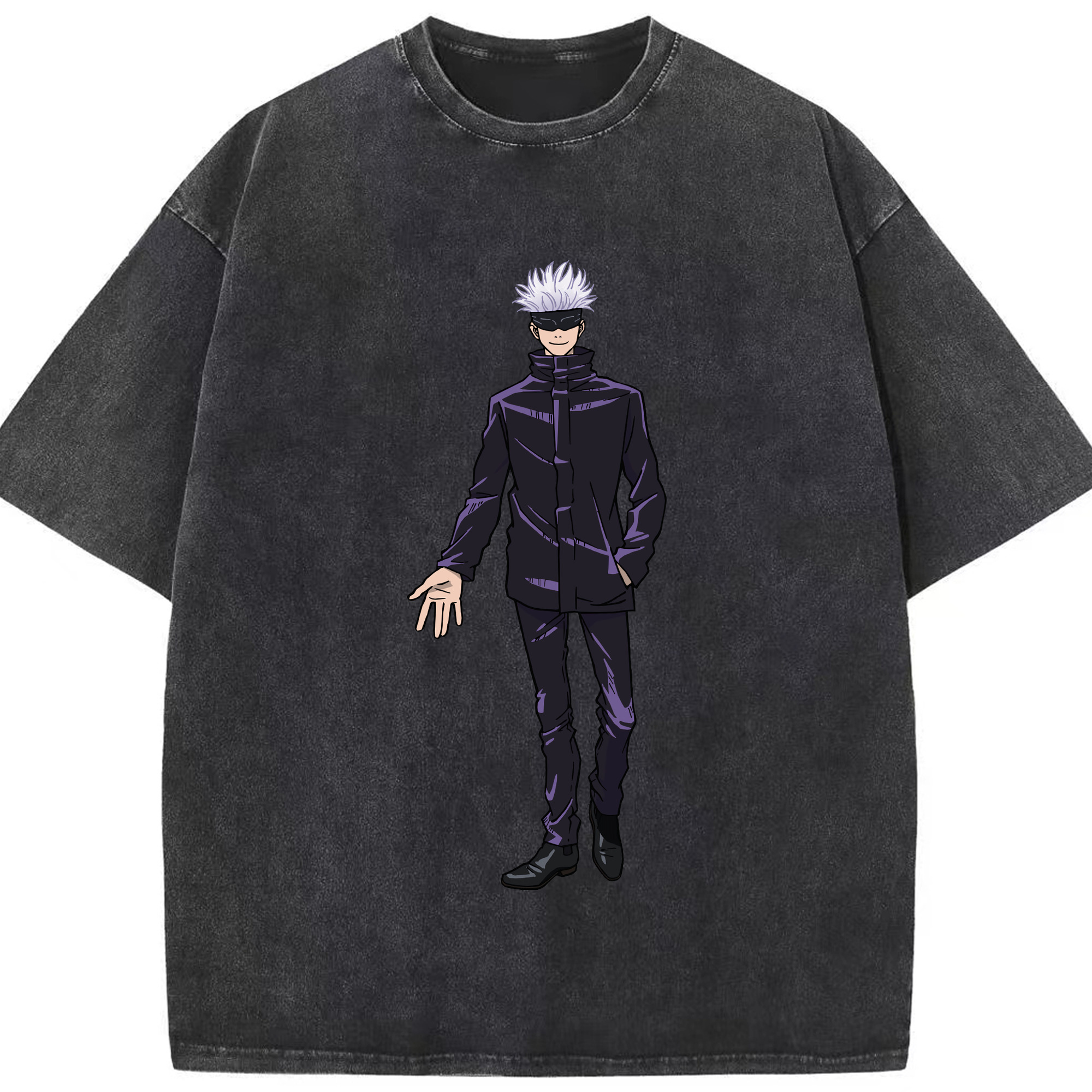 （画像用） 呪術廻戦 Jujutsu Kaisen 綿100% ヴィンテージ風 半袖Tシャツ（フロントプリント）
