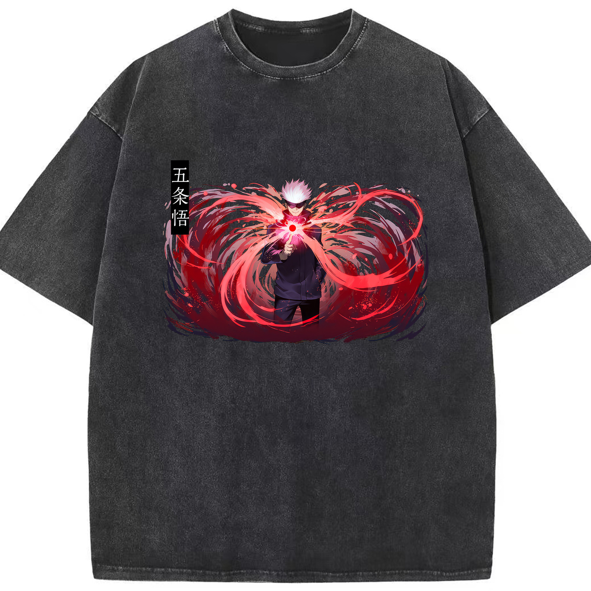 （画像用） 呪術廻戦 Jujutsu Kaisen 綿100% ヴィンテージ風 半袖Tシャツ（フロントプリント）