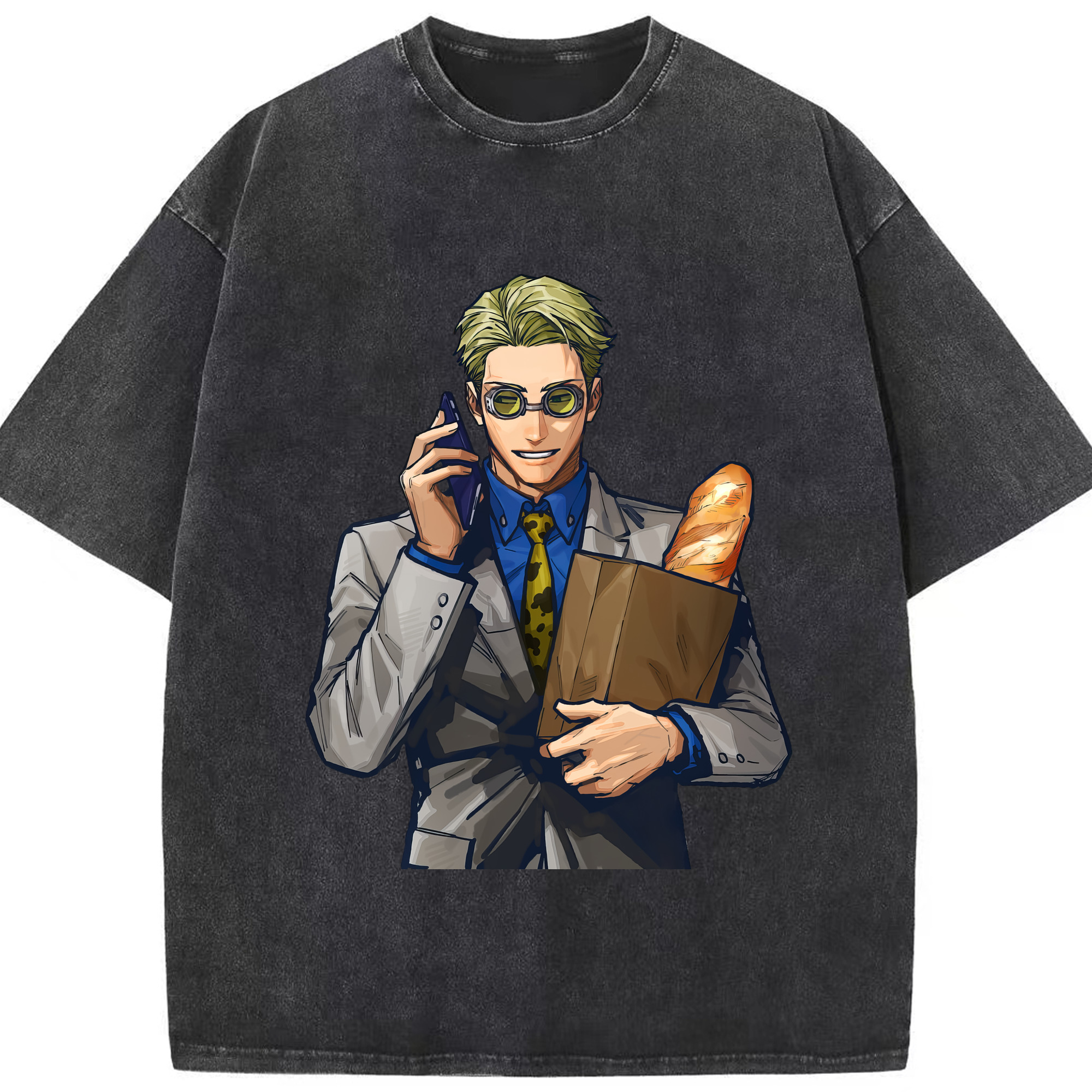 （画像用） 呪術廻戦 Jujutsu Kaisen 綿100% ヴィンテージ風 半袖Tシャツ（フロントプリント）