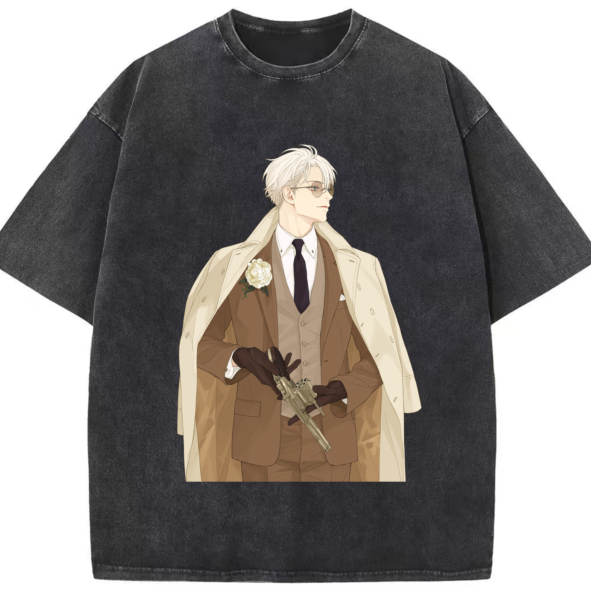 （画像用） 呪術廻戦 Jujutsu Kaisen 綿100% ヴィンテージ風 半袖Tシャツ（フロントプリント）