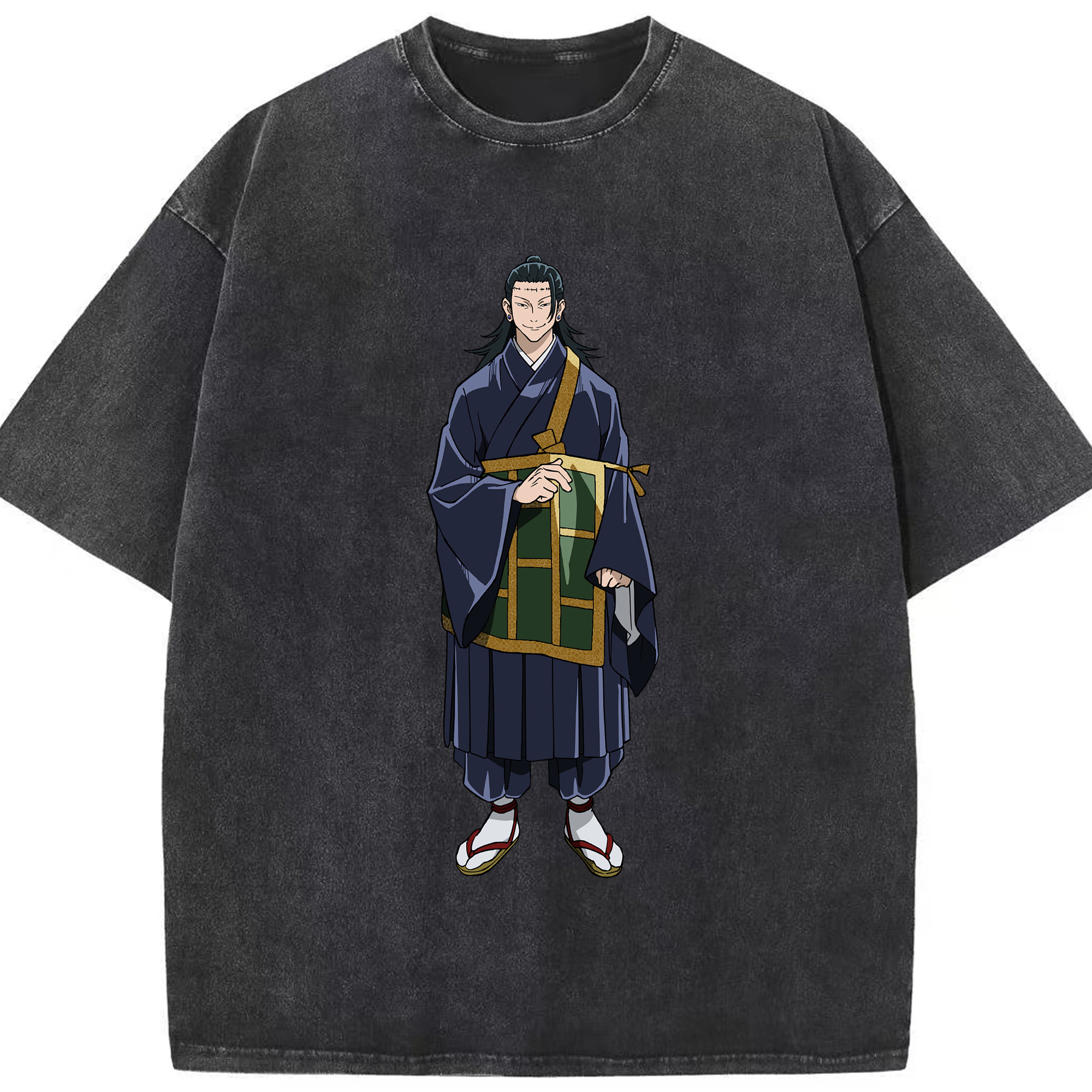 （画像用） 呪術廻戦 Jujutsu Kaisen 綿100% ヴィンテージ風 半袖Tシャツ（フロントプリント）