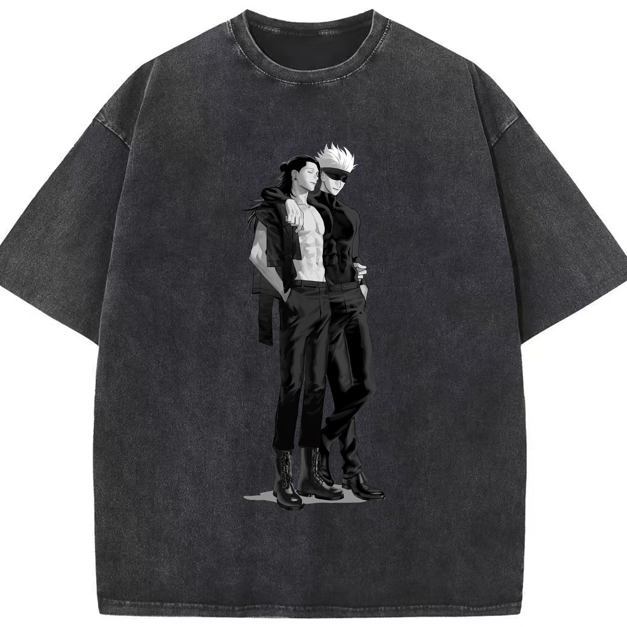 （画像用） 呪術廻戦 Jujutsu Kaisen 綿100% ヴィンテージ風 半袖Tシャツ（フロントプリント）