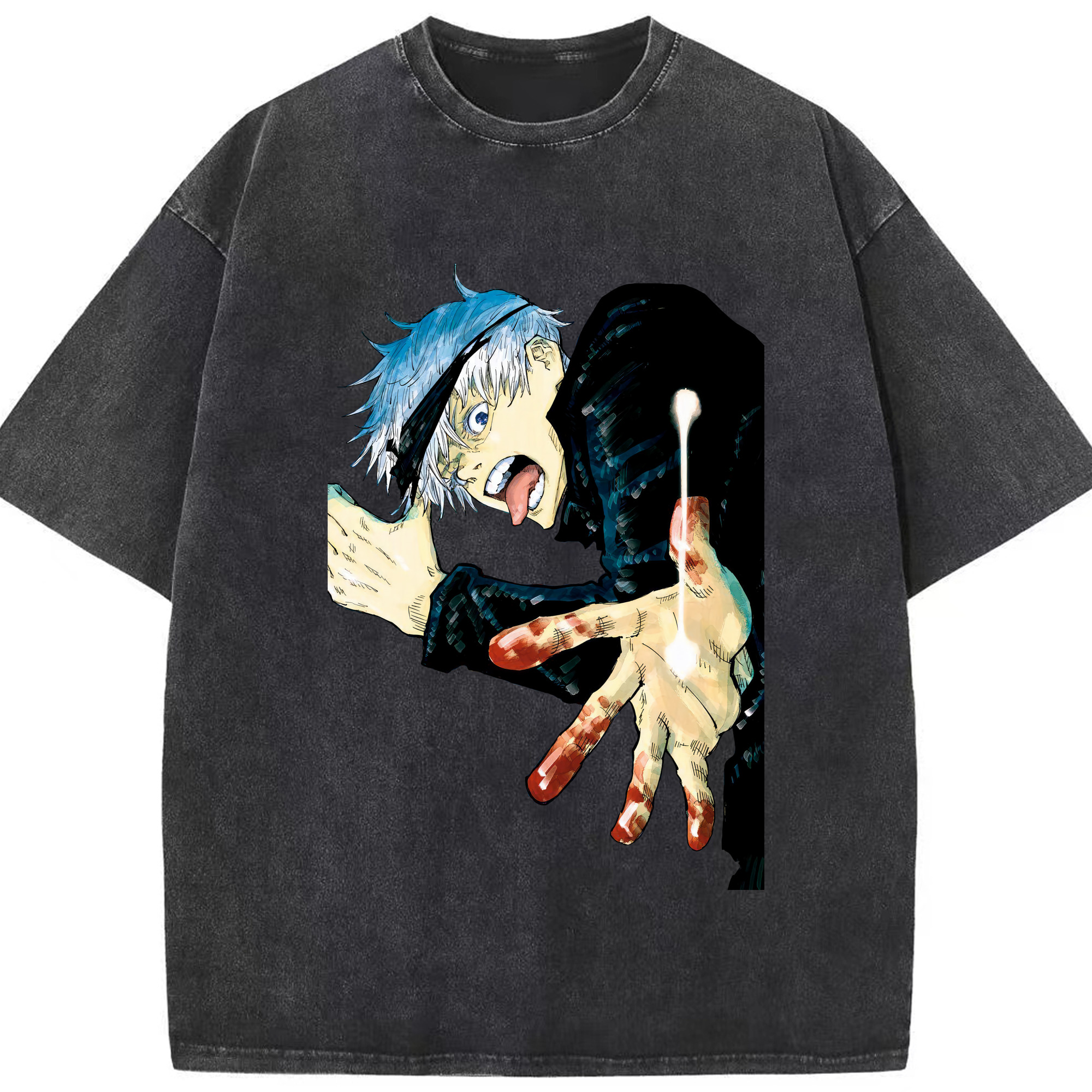 （画像用） 呪術廻戦 Jujutsu Kaisen 綿100% ヴィンテージ風 半袖Tシャツ（フロントプリント）