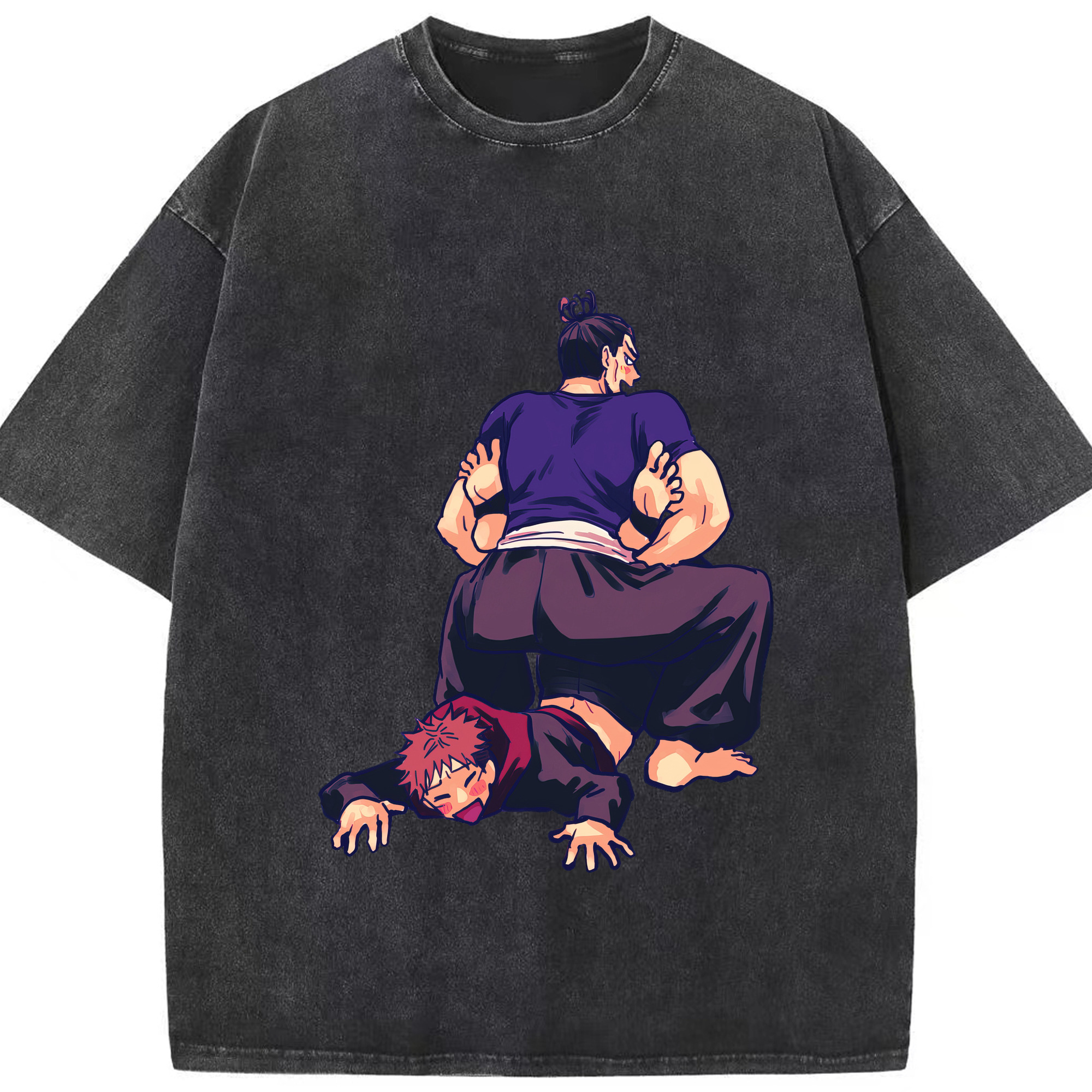 （画像用） 呪術廻戦 Jujutsu Kaisen 綿100% ヴィンテージ風 半袖Tシャツ（フロントプリント）