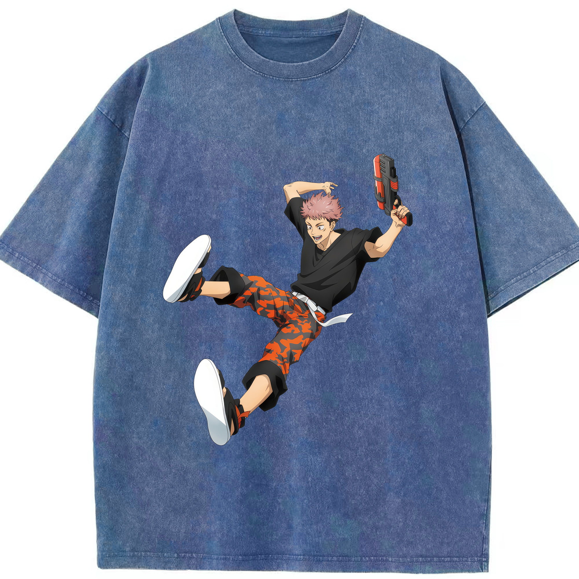 （画像用） 呪術廻戦 Jujutsu Kaisen 綿100% ヴィンテージ風 半袖Tシャツ（フロントプリント）