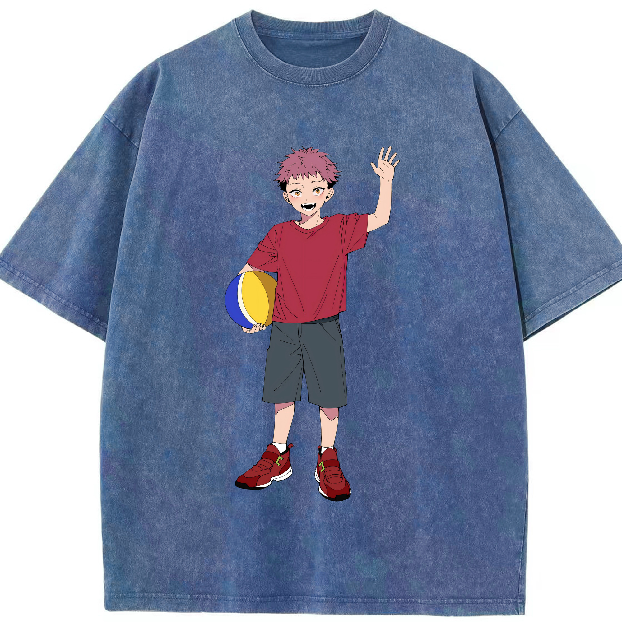 （画像用） 呪術廻戦 Jujutsu Kaisen 綿100% ヴィンテージ風 半袖Tシャツ（フロントプリント）