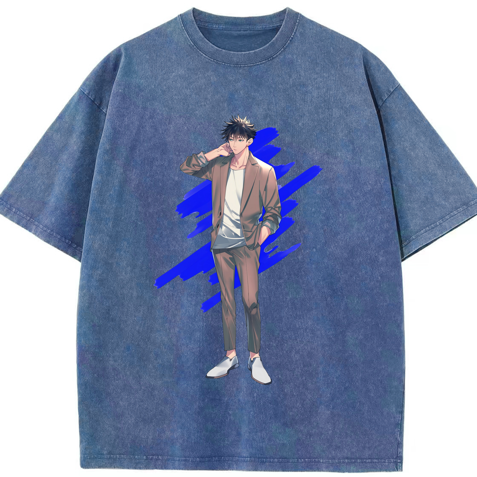 （画像用） 呪術廻戦 Jujutsu Kaisen 綿100% ヴィンテージ風 半袖Tシャツ（フロントプリント）