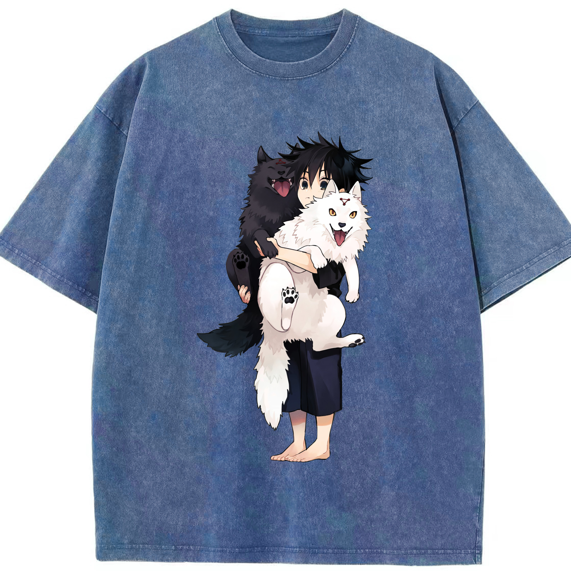 （画像用） 呪術廻戦 Jujutsu Kaisen 綿100% ヴィンテージ風 半袖Tシャツ（フロントプリント）