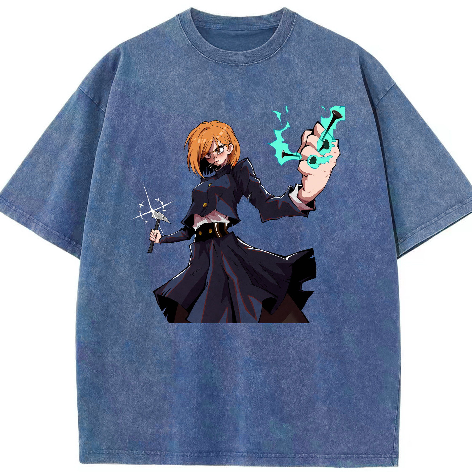 （画像用） 呪術廻戦 Jujutsu Kaisen 綿100% ヴィンテージ風 半袖Tシャツ（フロントプリント）