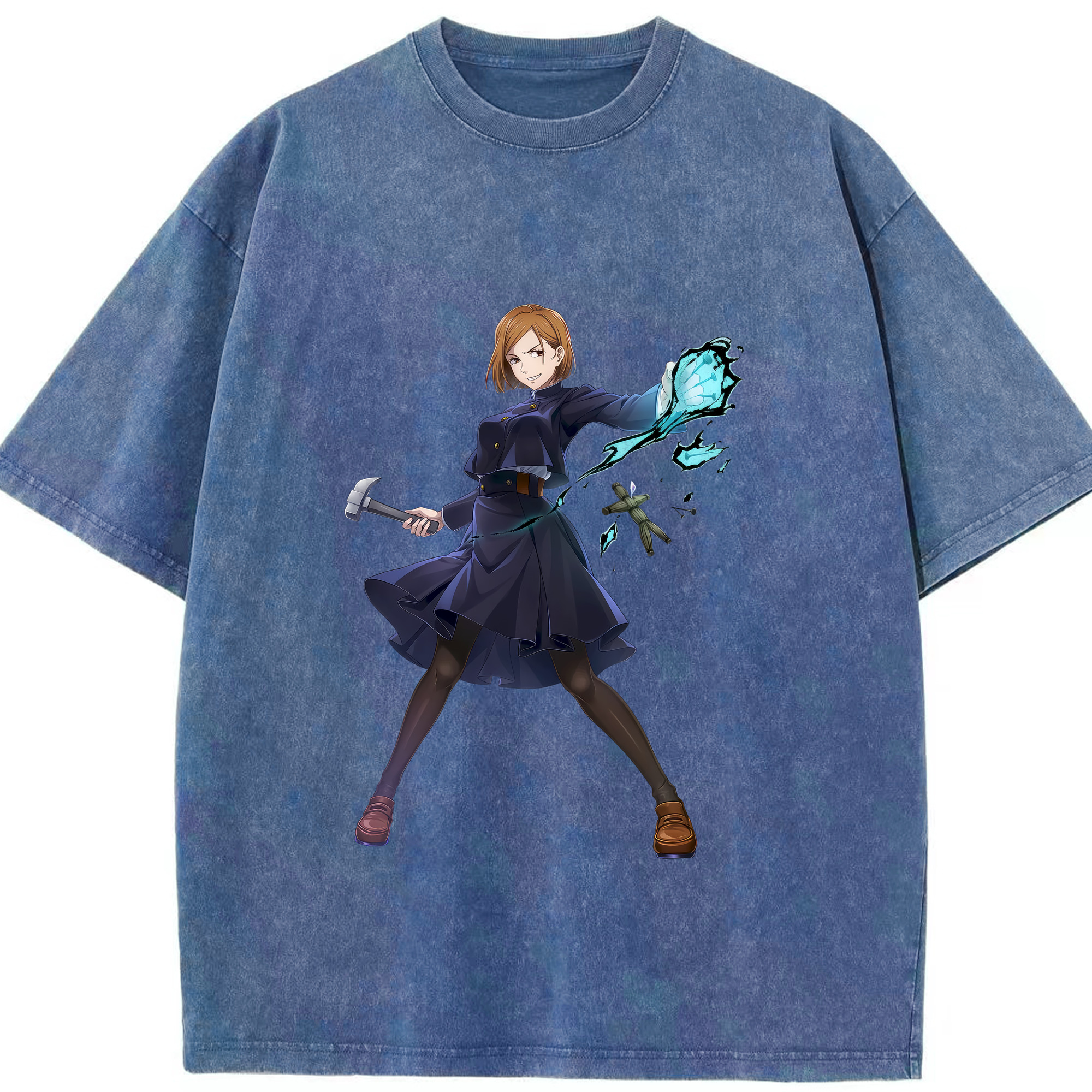 （画像用） 呪術廻戦 Jujutsu Kaisen 綿100% ヴィンテージ風 半袖Tシャツ（フロントプリント）