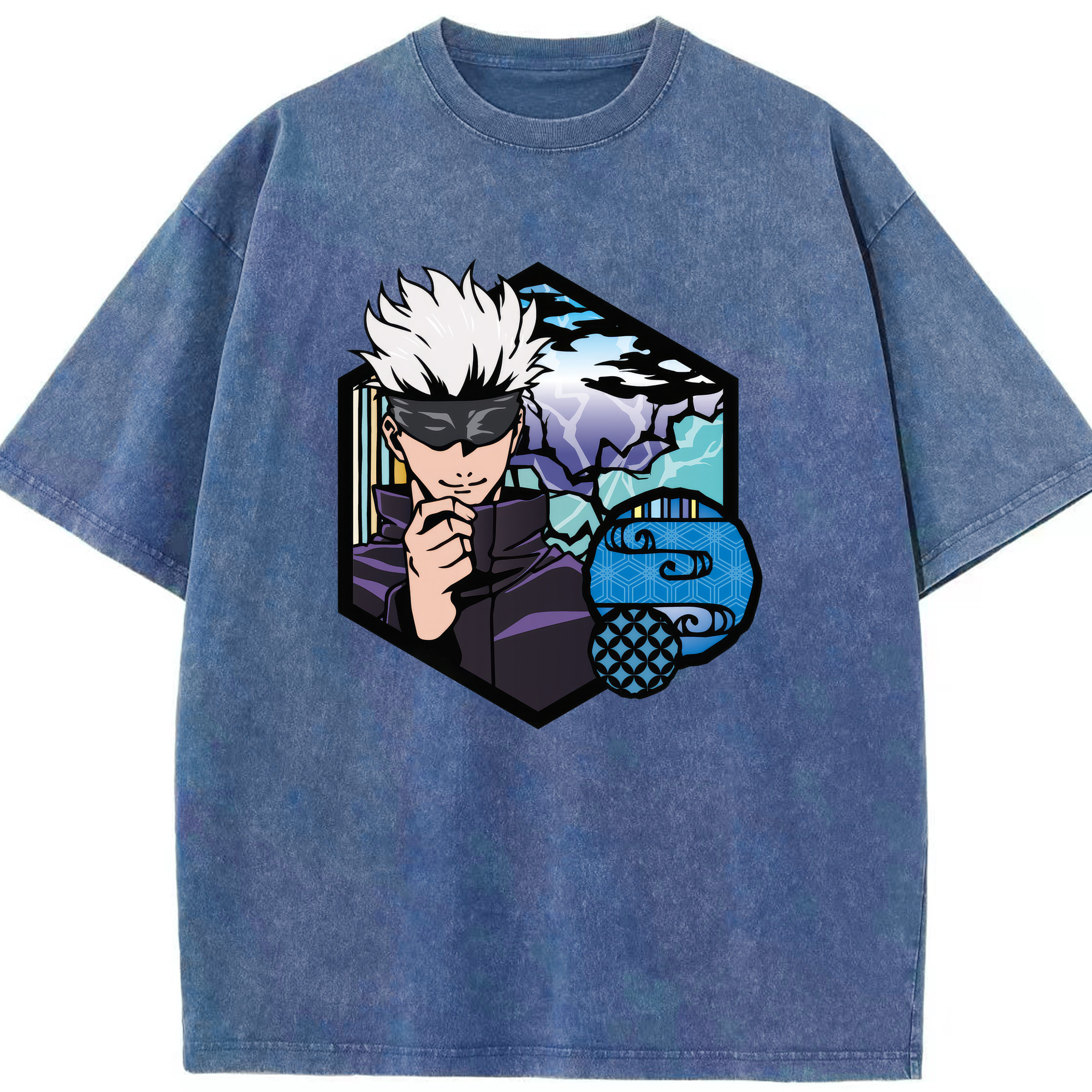 （画像用） 呪術廻戦 Jujutsu Kaisen 綿100% ヴィンテージ風 半袖Tシャツ（フロントプリント）