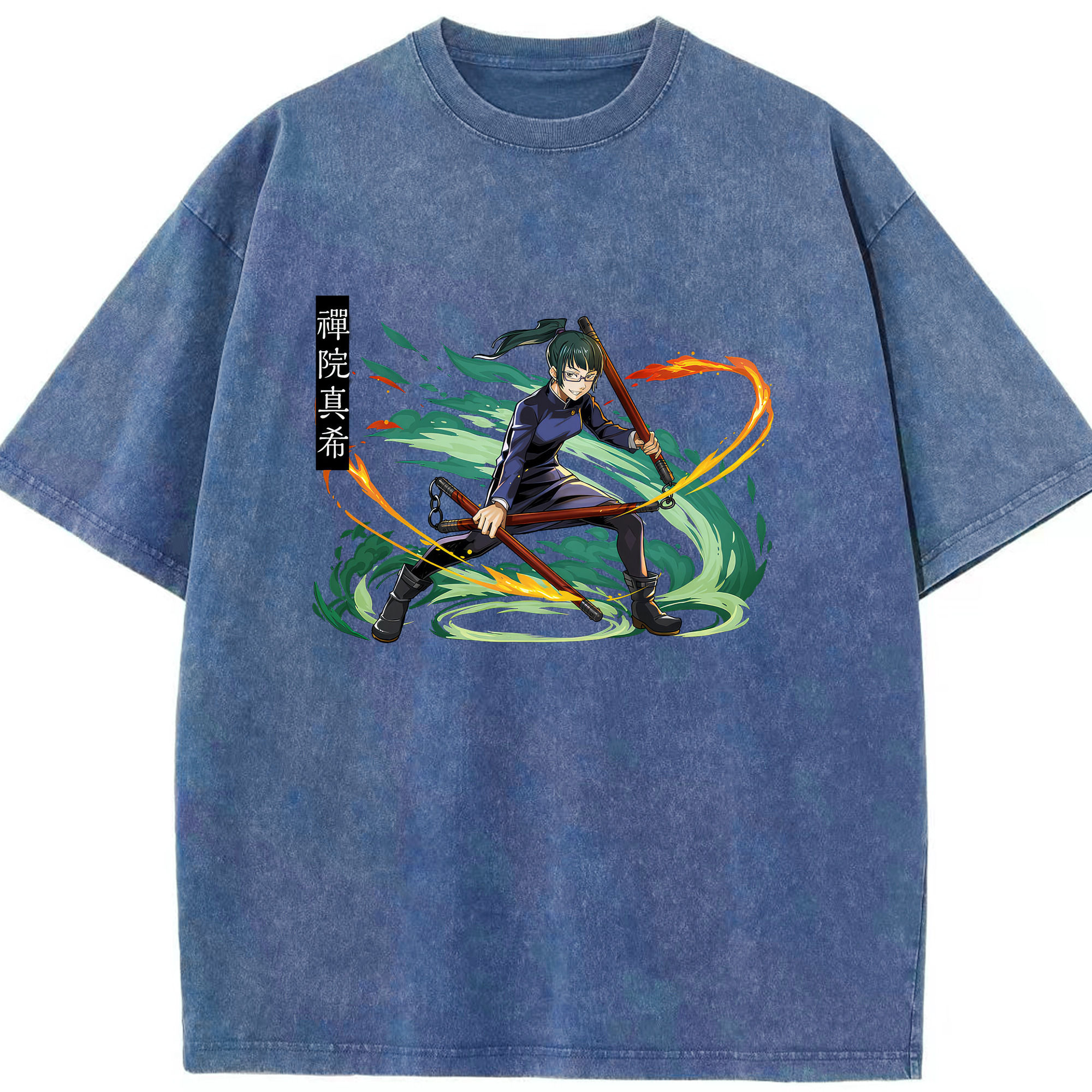 （画像用） 呪術廻戦 Jujutsu Kaisen 綿100% ヴィンテージ風 半袖Tシャツ（フロントプリント）