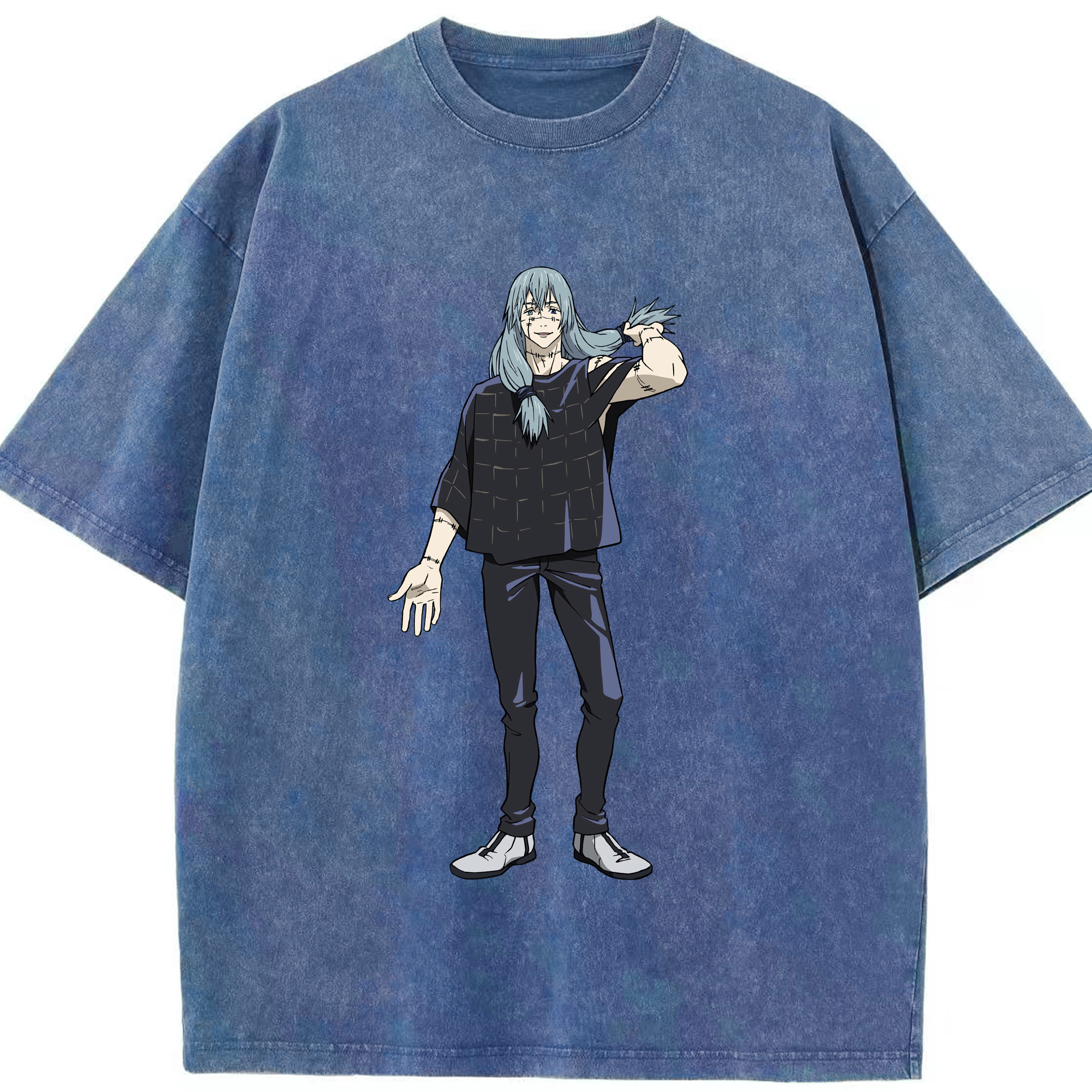 （画像用） 呪術廻戦 Jujutsu Kaisen 綿100% ヴィンテージ風 半袖Tシャツ（フロントプリント）