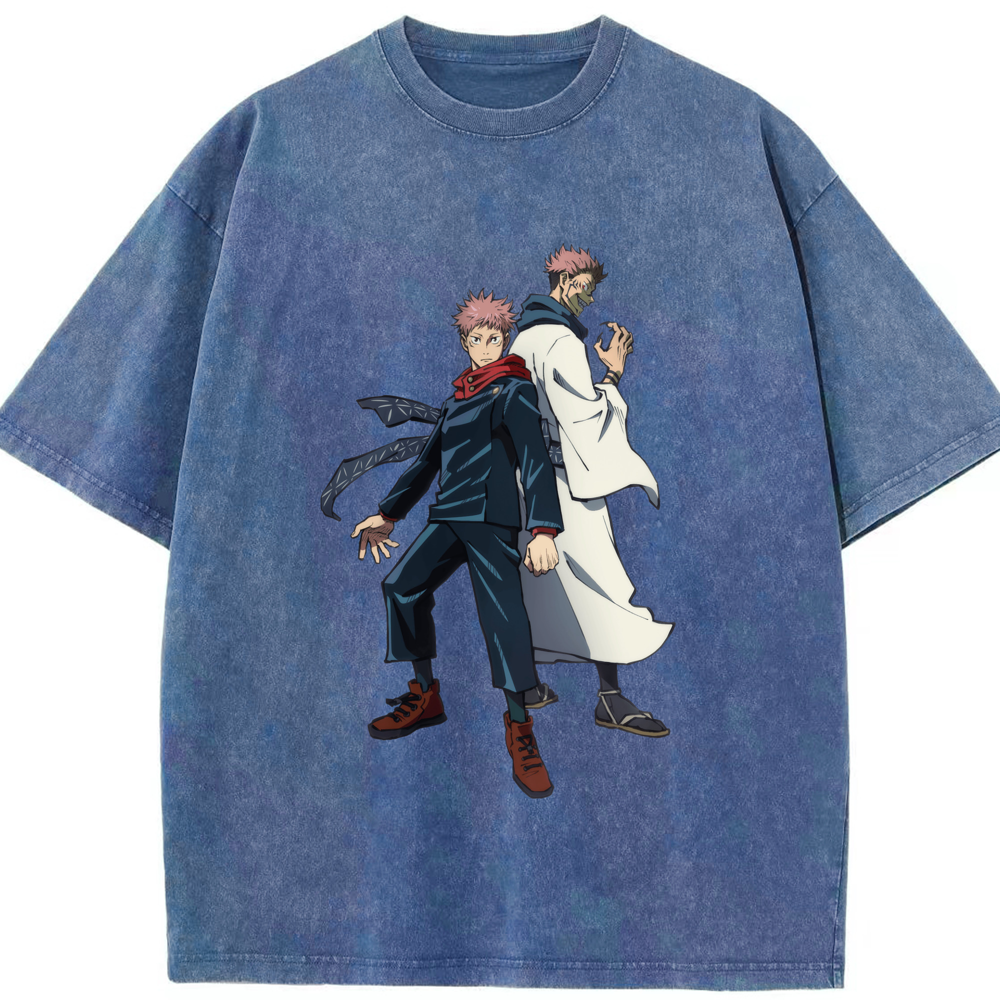 （画像用） 呪術廻戦 Jujutsu Kaisen 綿100% ヴィンテージ風 半袖Tシャツ（フロントプリント）