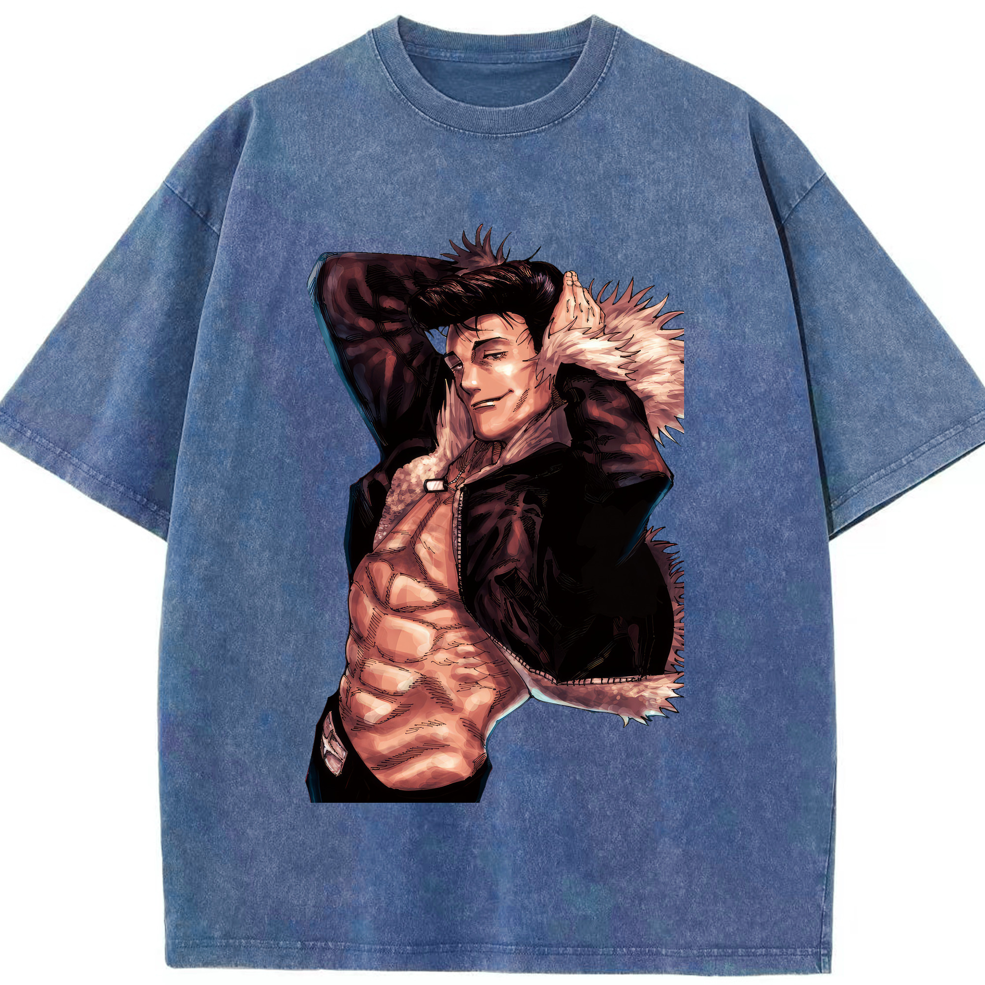 （画像用） 呪術廻戦 Jujutsu Kaisen 綿100% ヴィンテージ風 半袖Tシャツ（フロントプリント）