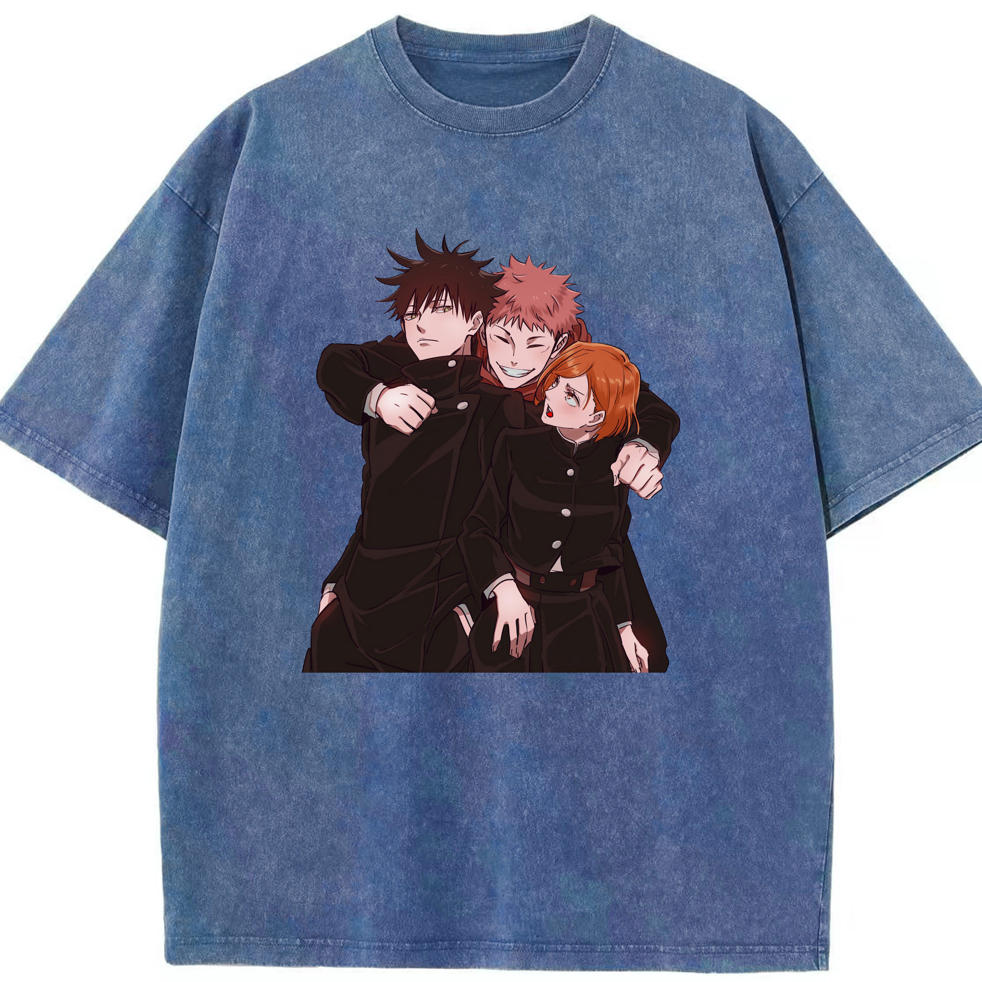 （画像用） 呪術廻戦 Jujutsu Kaisen 綿100% ヴィンテージ風 半袖Tシャツ（フロントプリント）