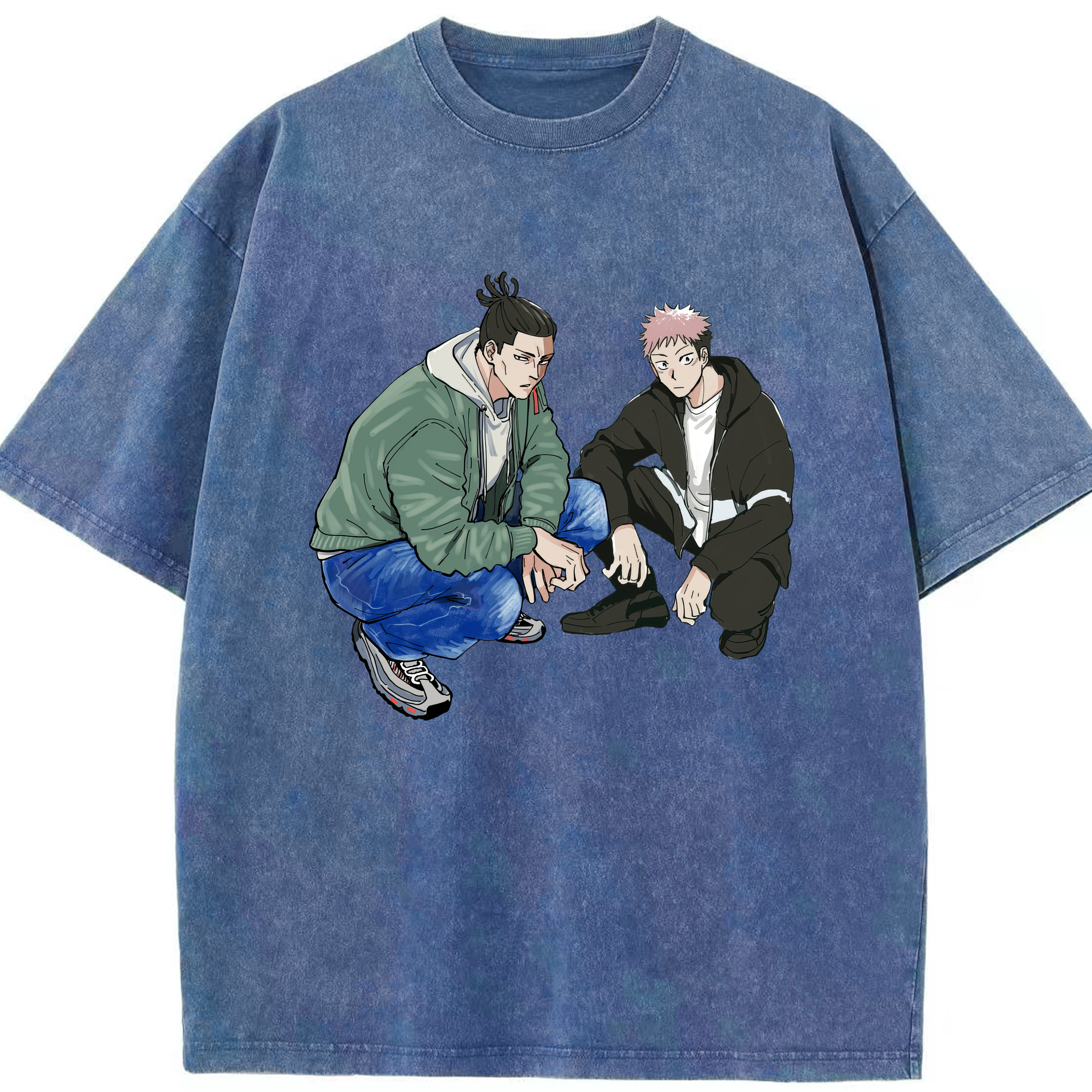 （画像用） 呪術廻戦 Jujutsu Kaisen 綿100% ヴィンテージ風 半袖Tシャツ（フロントプリント）