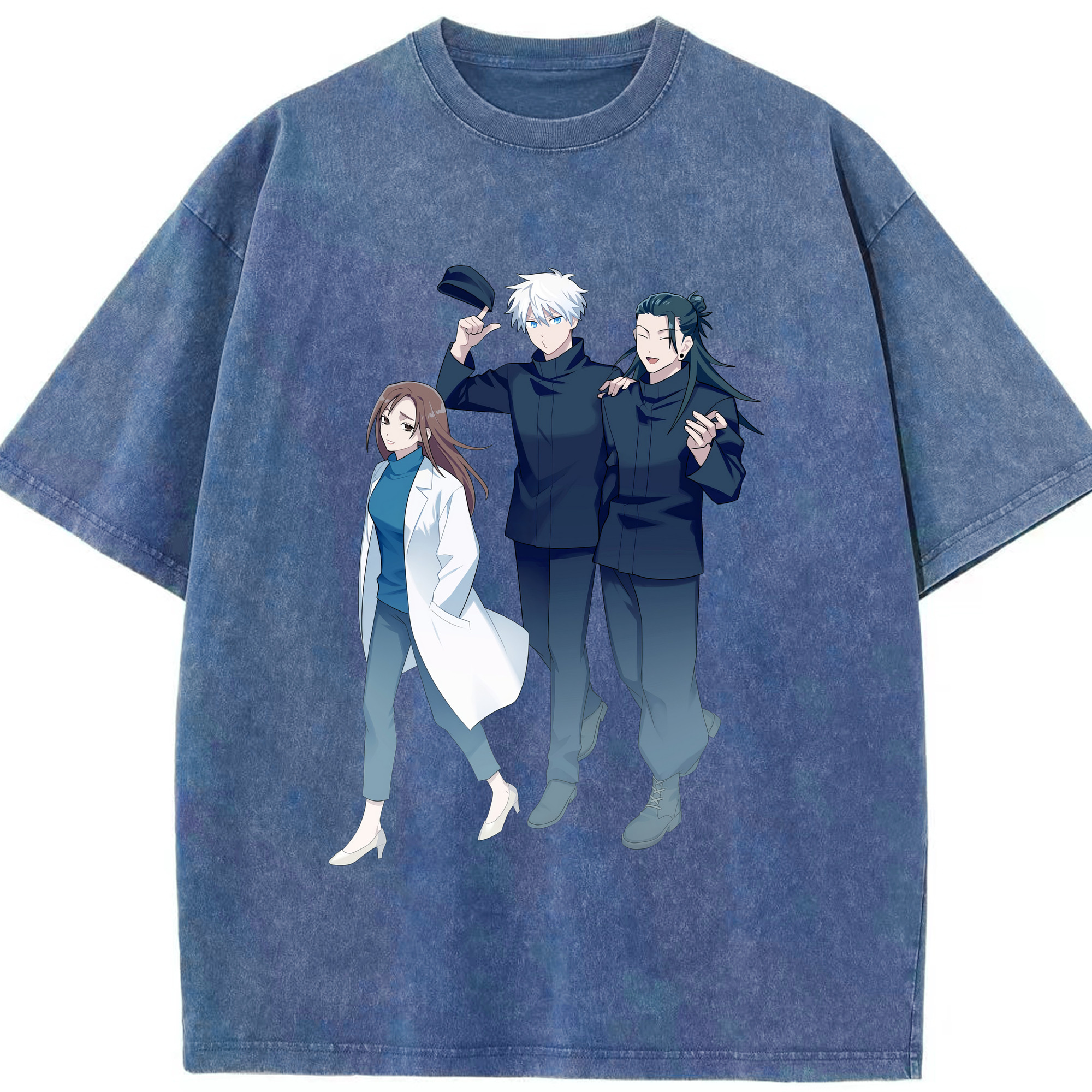 （画像用） 呪術廻戦 Jujutsu Kaisen 綿100% ヴィンテージ風 半袖Tシャツ（フロントプリント）