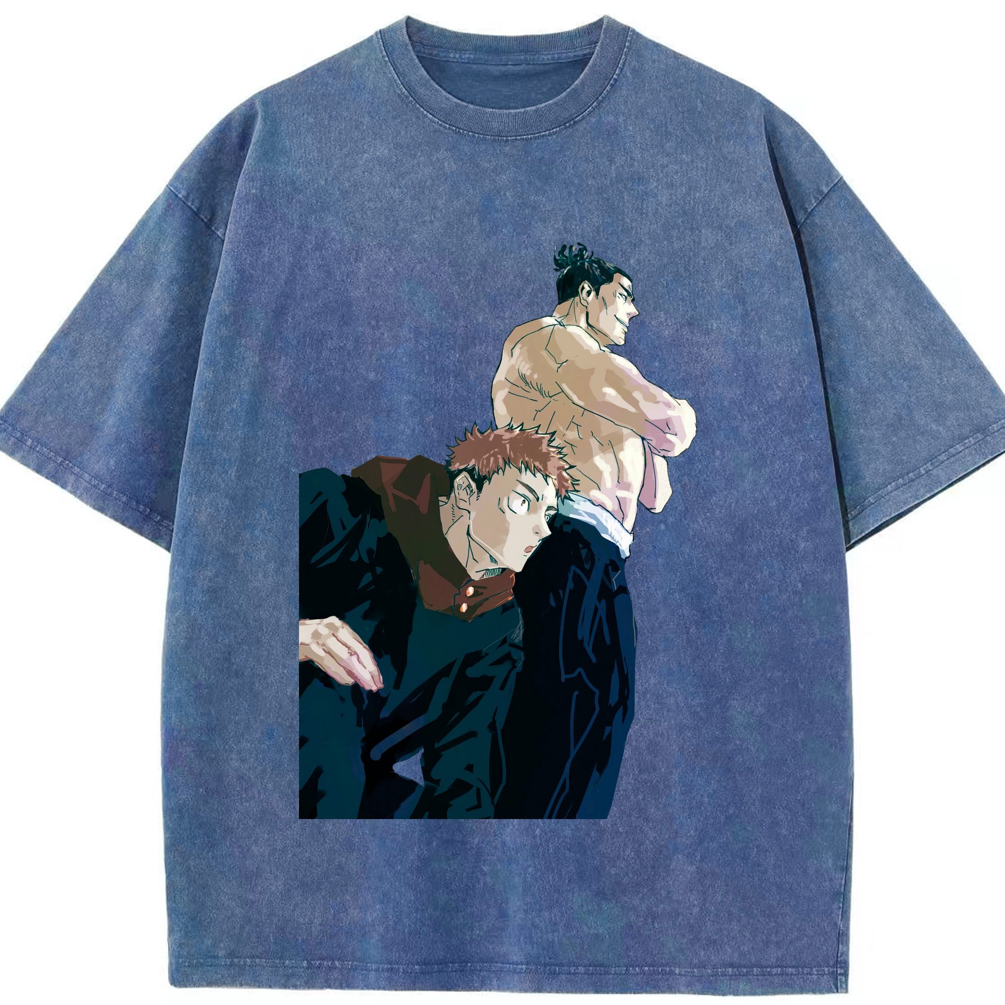 （画像用） 呪術廻戦 Jujutsu Kaisen 綿100% ヴィンテージ風 半袖Tシャツ（フロントプリント）