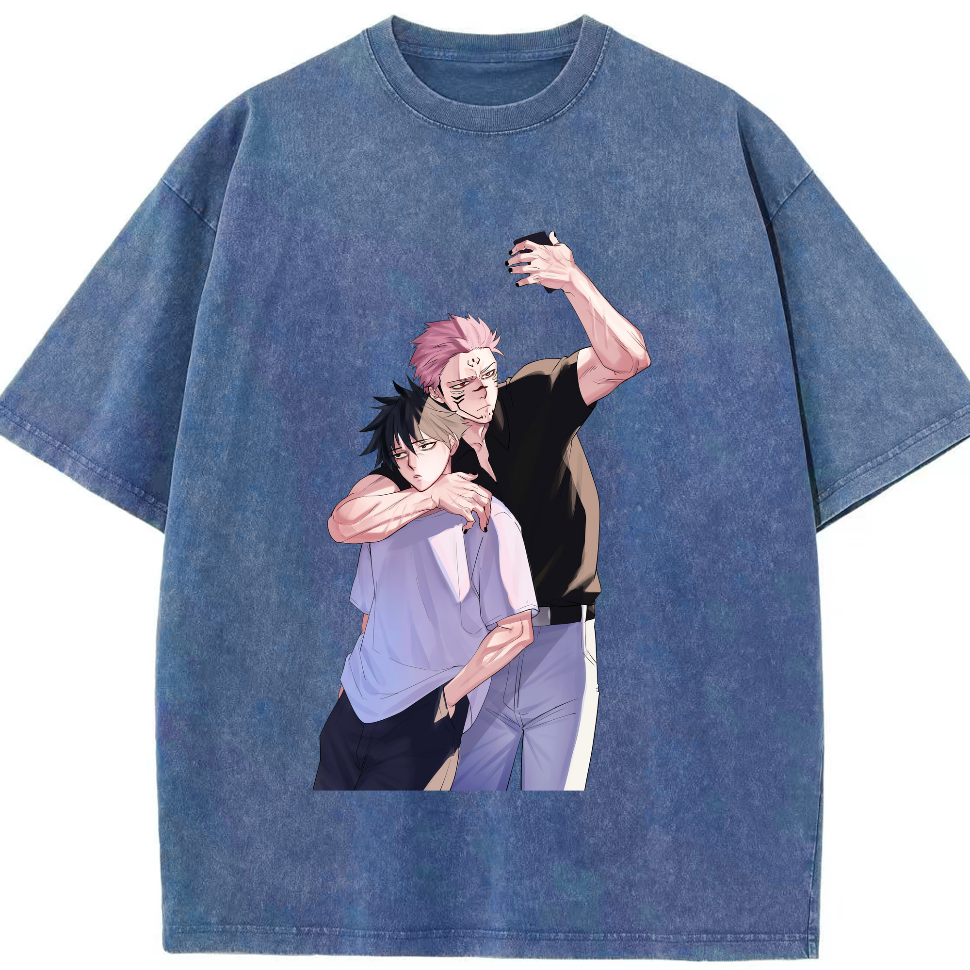 （画像用） 呪術廻戦 Jujutsu Kaisen 綿100% ヴィンテージ風 半袖Tシャツ（フロントプリント）