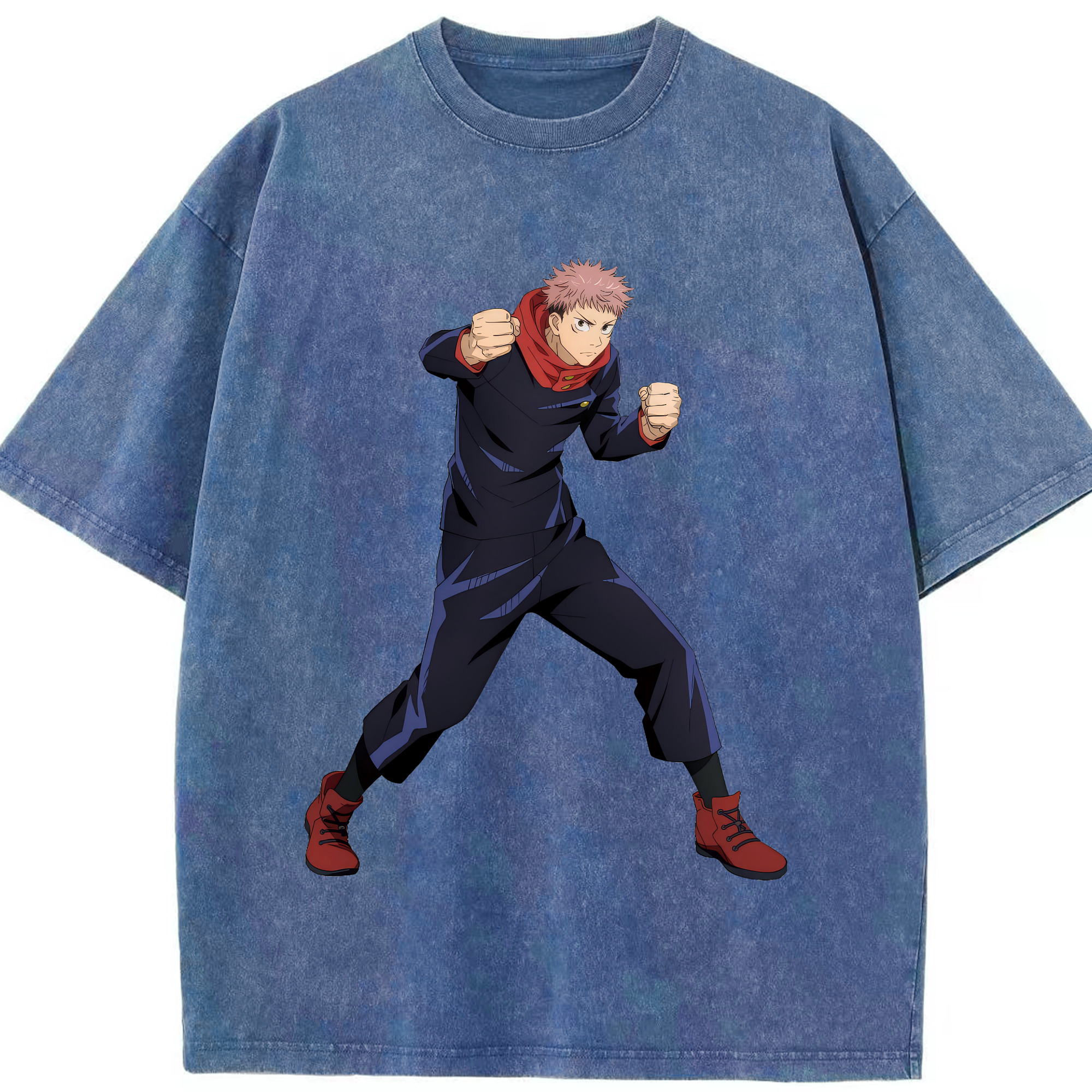 （画像用） 呪術廻戦 Jujutsu Kaisen 綿100% ヴィンテージ風 半袖Tシャツ（フロントプリント）
