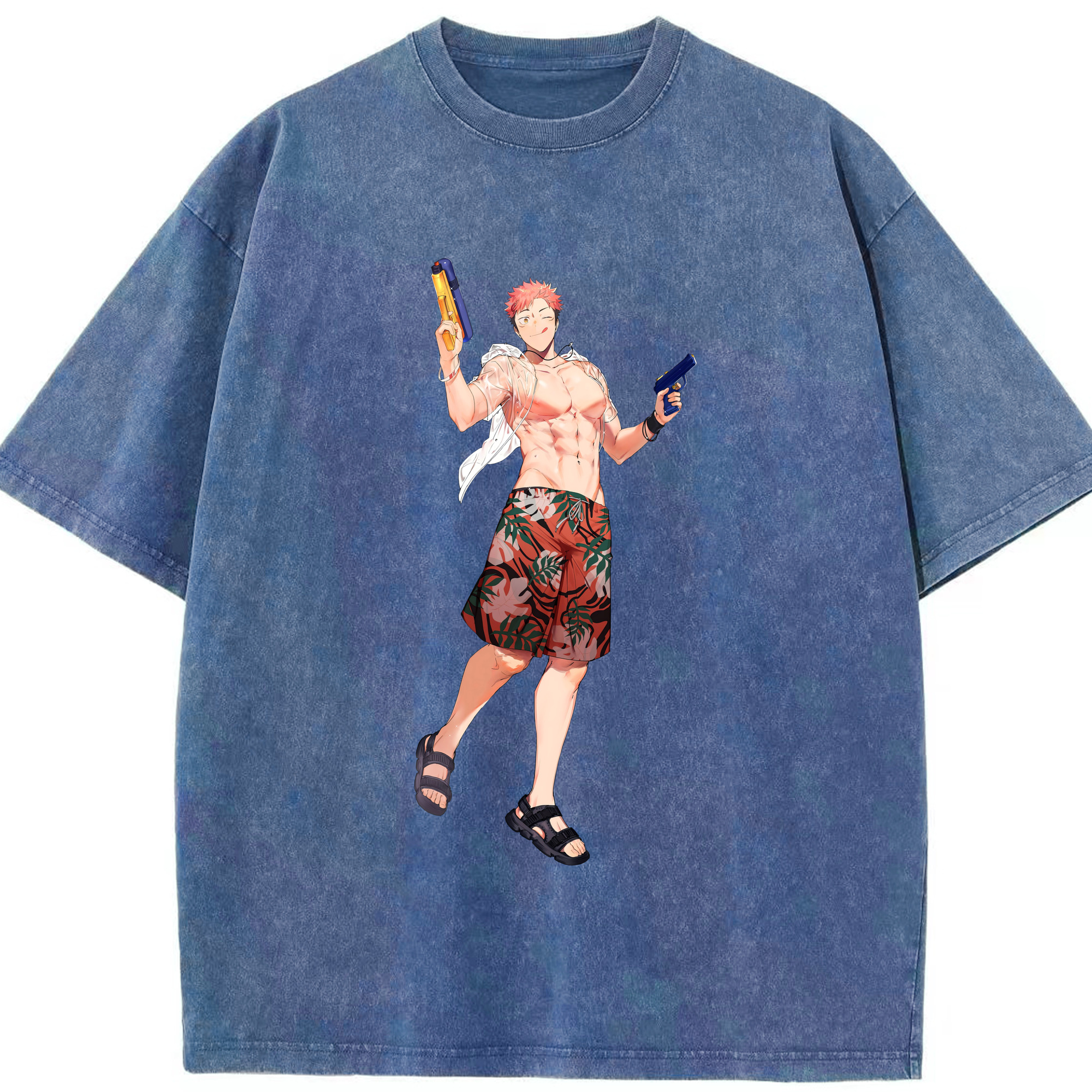 （画像用） 呪術廻戦 Jujutsu Kaisen 綿100% ヴィンテージ風 半袖Tシャツ（フロントプリント）