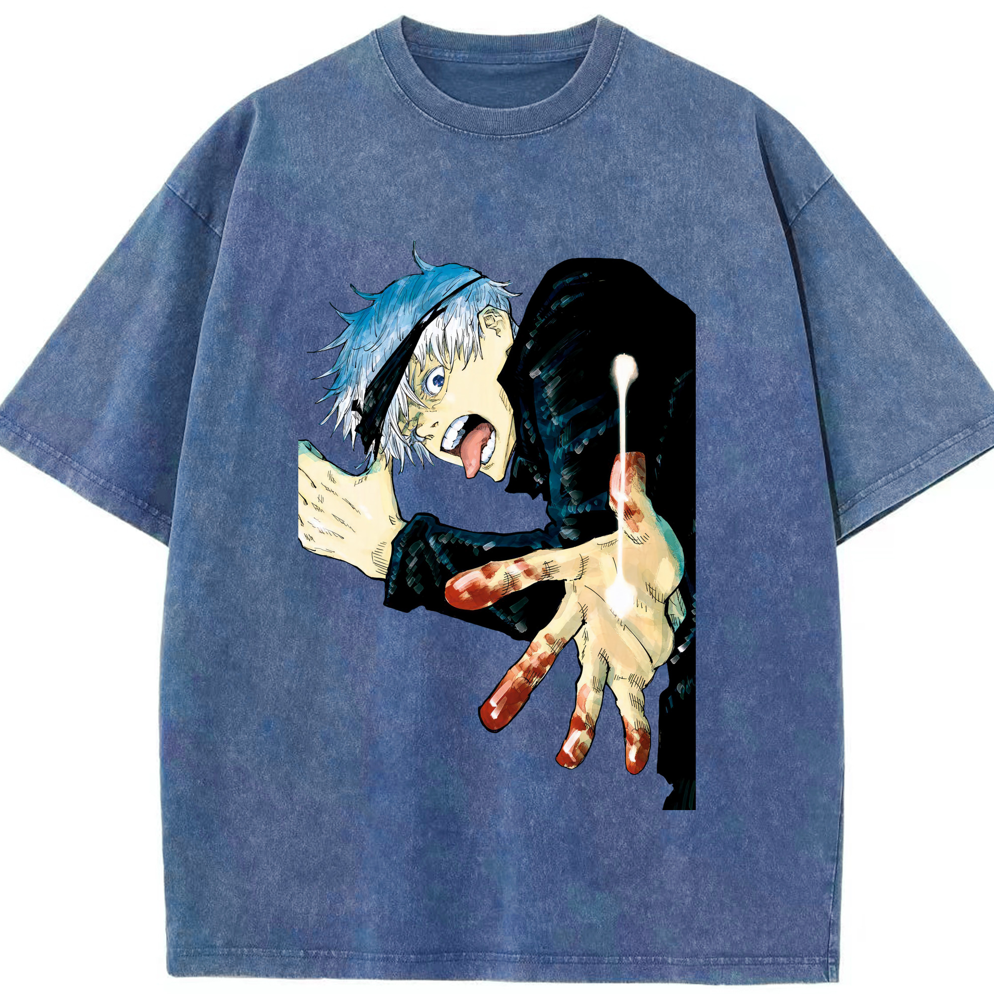 （画像用） 呪術廻戦 Jujutsu Kaisen 綿100% ヴィンテージ風 半袖Tシャツ（フロントプリント）