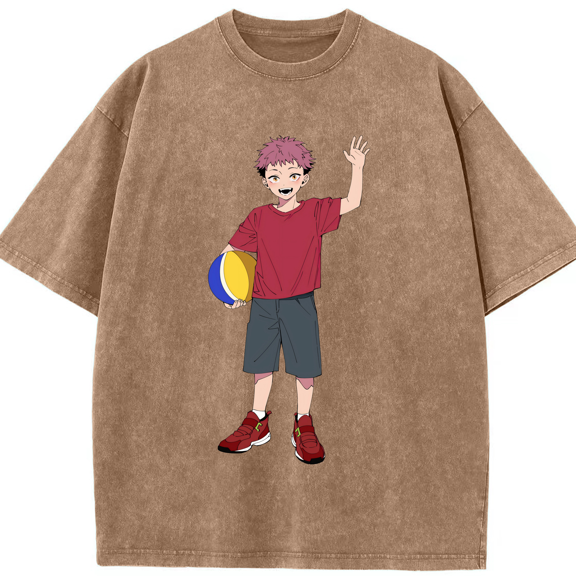 （画像用） 呪術廻戦 Jujutsu Kaisen 綿100% ヴィンテージ風 半袖Tシャツ（フロントプリント）