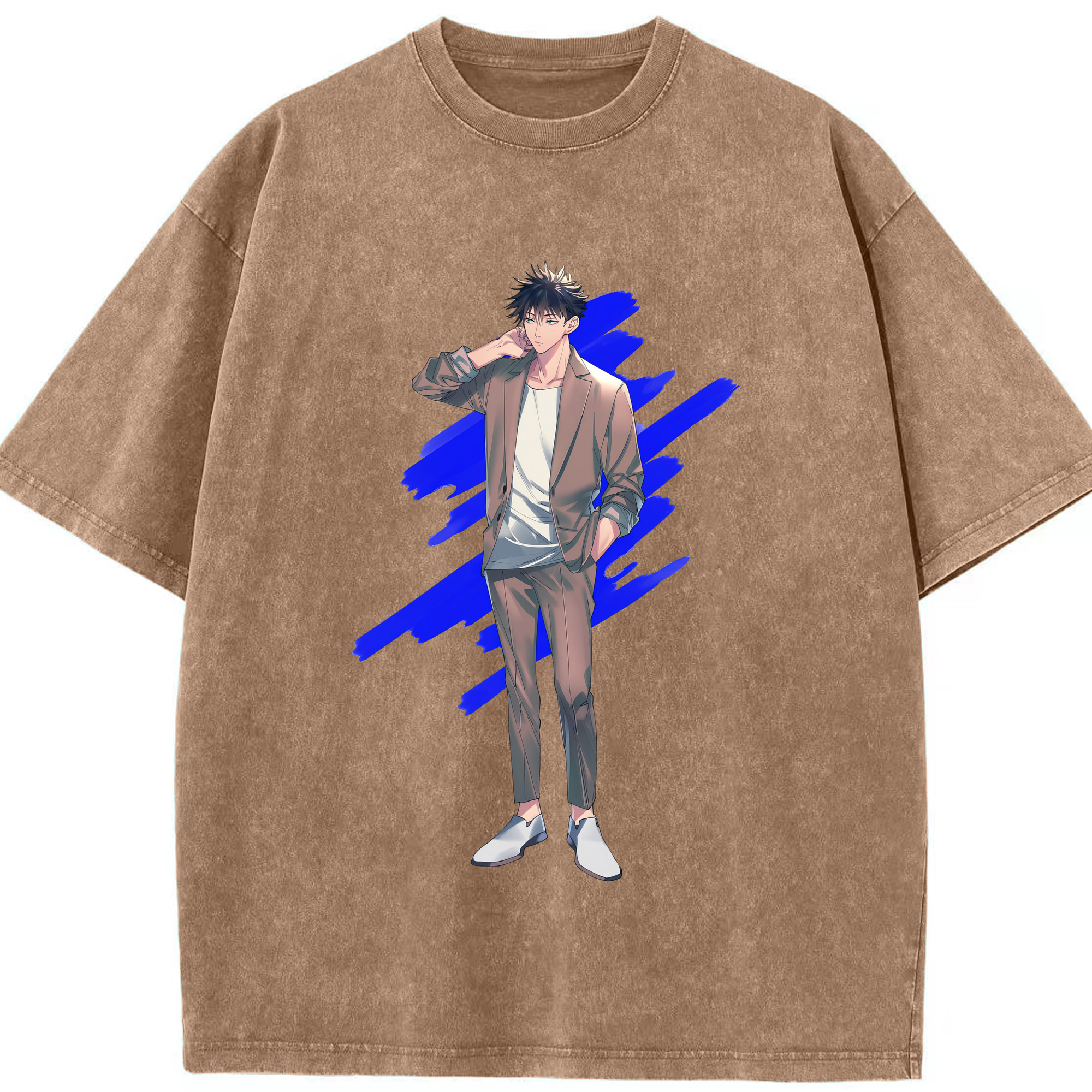 （画像用） 呪術廻戦 Jujutsu Kaisen 綿100% ヴィンテージ風 半袖Tシャツ（フロントプリント）