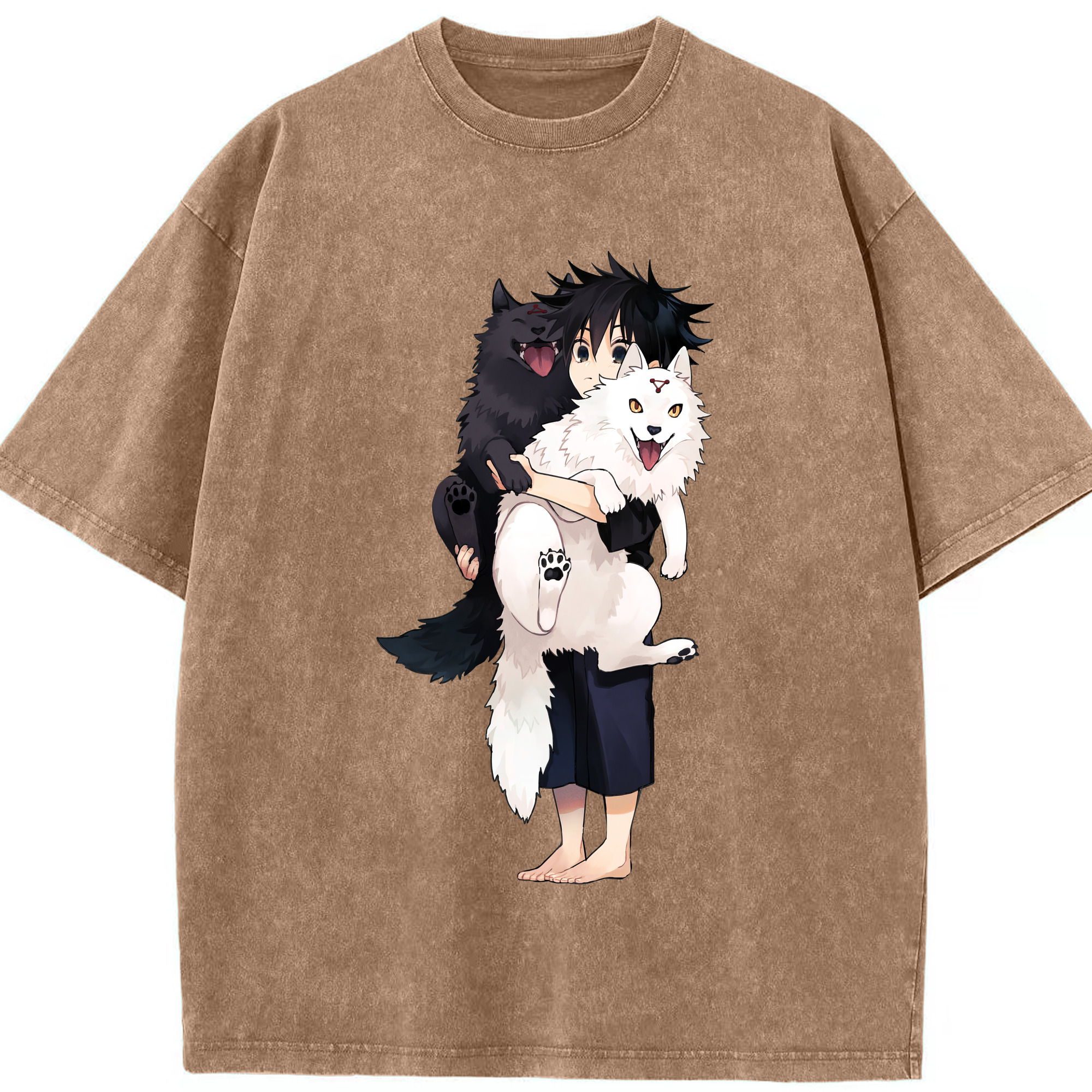 （画像用） 呪術廻戦 Jujutsu Kaisen 綿100% ヴィンテージ風 半袖Tシャツ（フロントプリント）