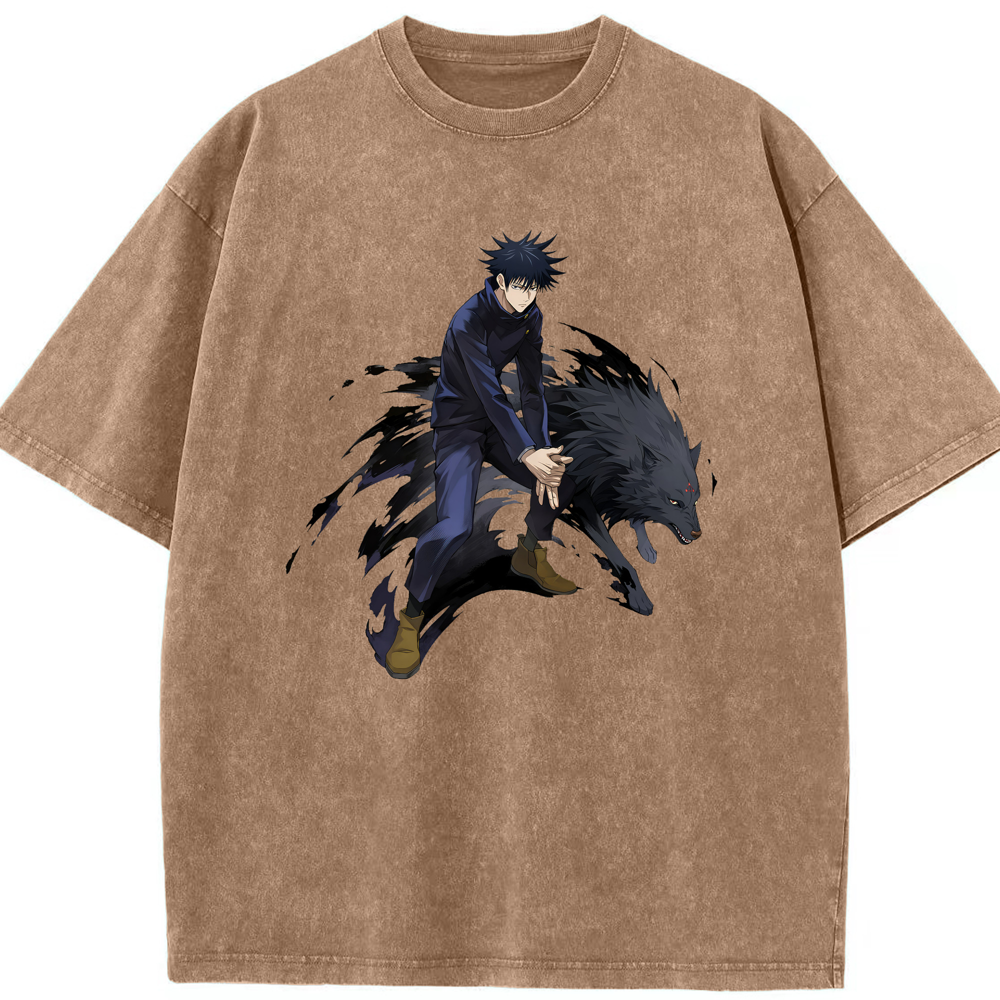 （画像用） 呪術廻戦 Jujutsu Kaisen 綿100% ヴィンテージ風 半袖Tシャツ（フロントプリント）