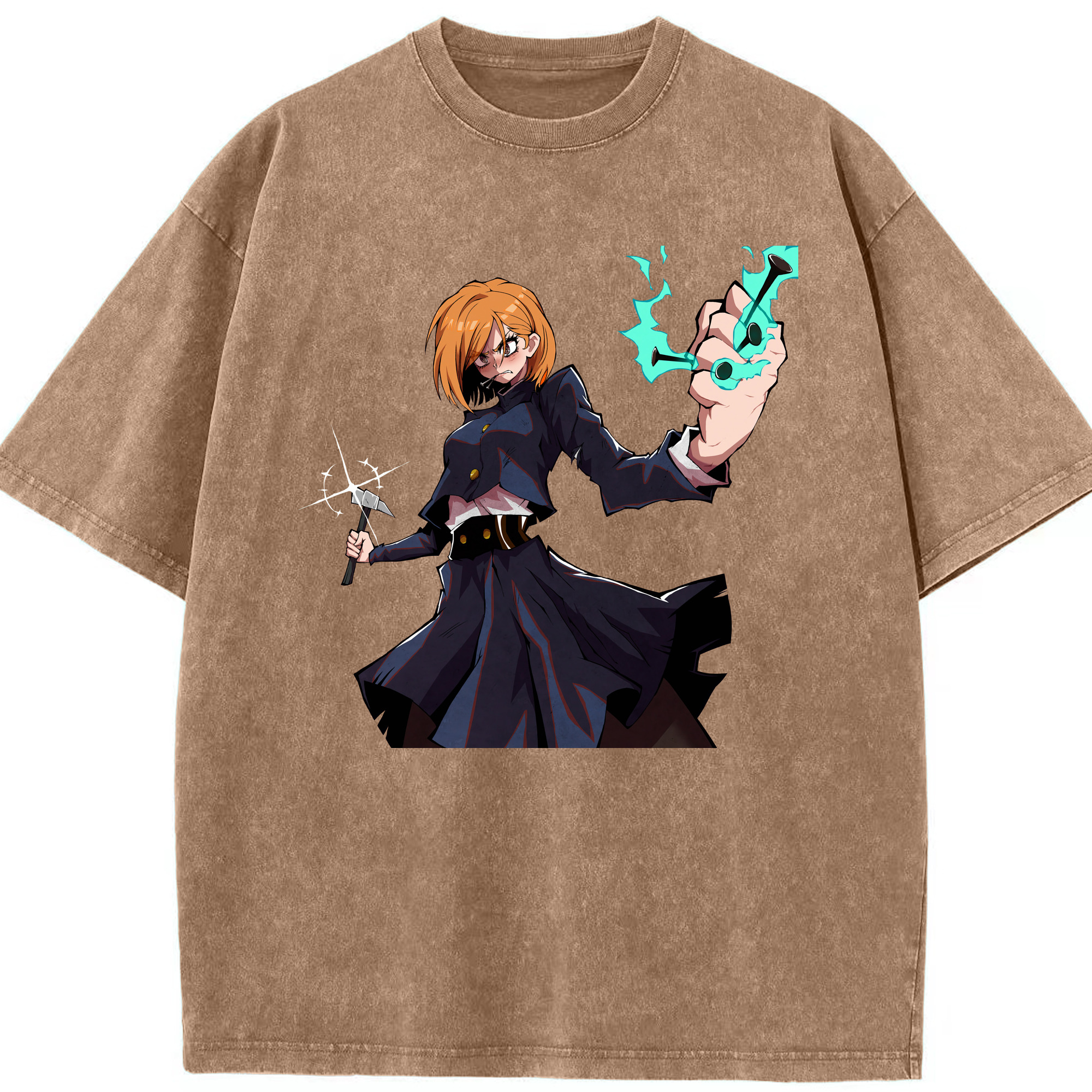 （画像用） 呪術廻戦 Jujutsu Kaisen 綿100% ヴィンテージ風 半袖Tシャツ（フロントプリント）