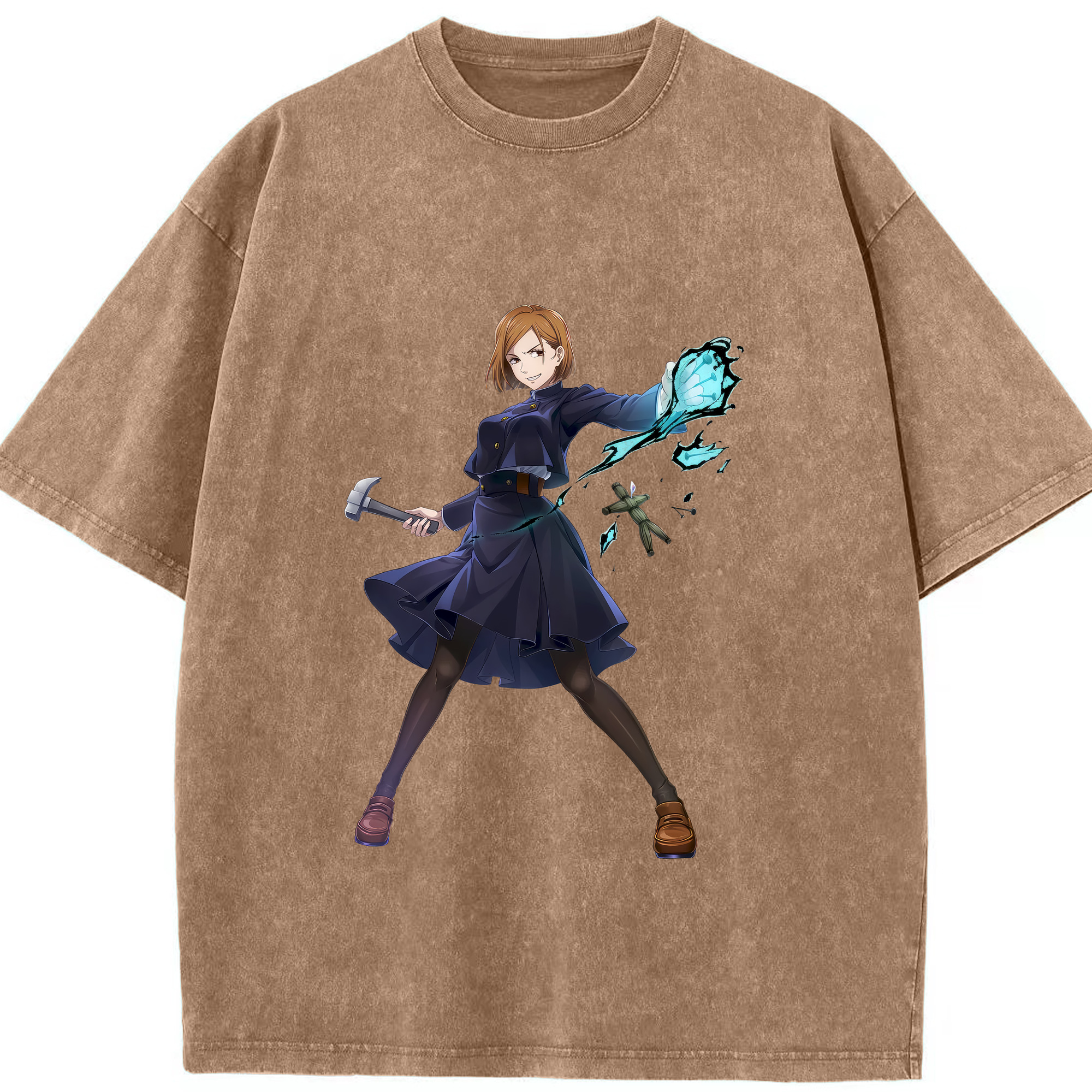 （画像用） 呪術廻戦 Jujutsu Kaisen 綿100% ヴィンテージ風 半袖Tシャツ（フロントプリント）