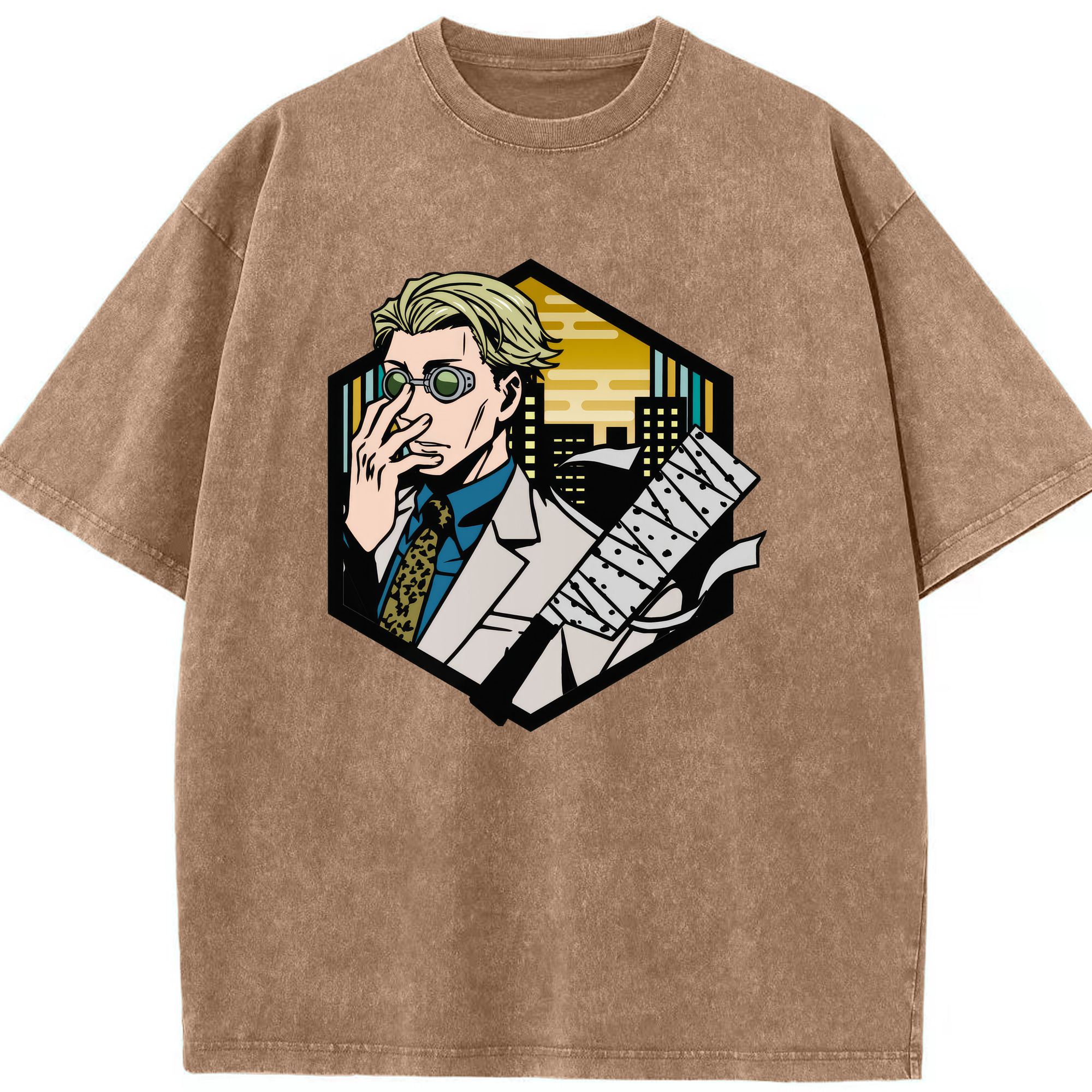 （画像用） 呪術廻戦 Jujutsu Kaisen 綿100% ヴィンテージ風 半袖Tシャツ（フロントプリント）