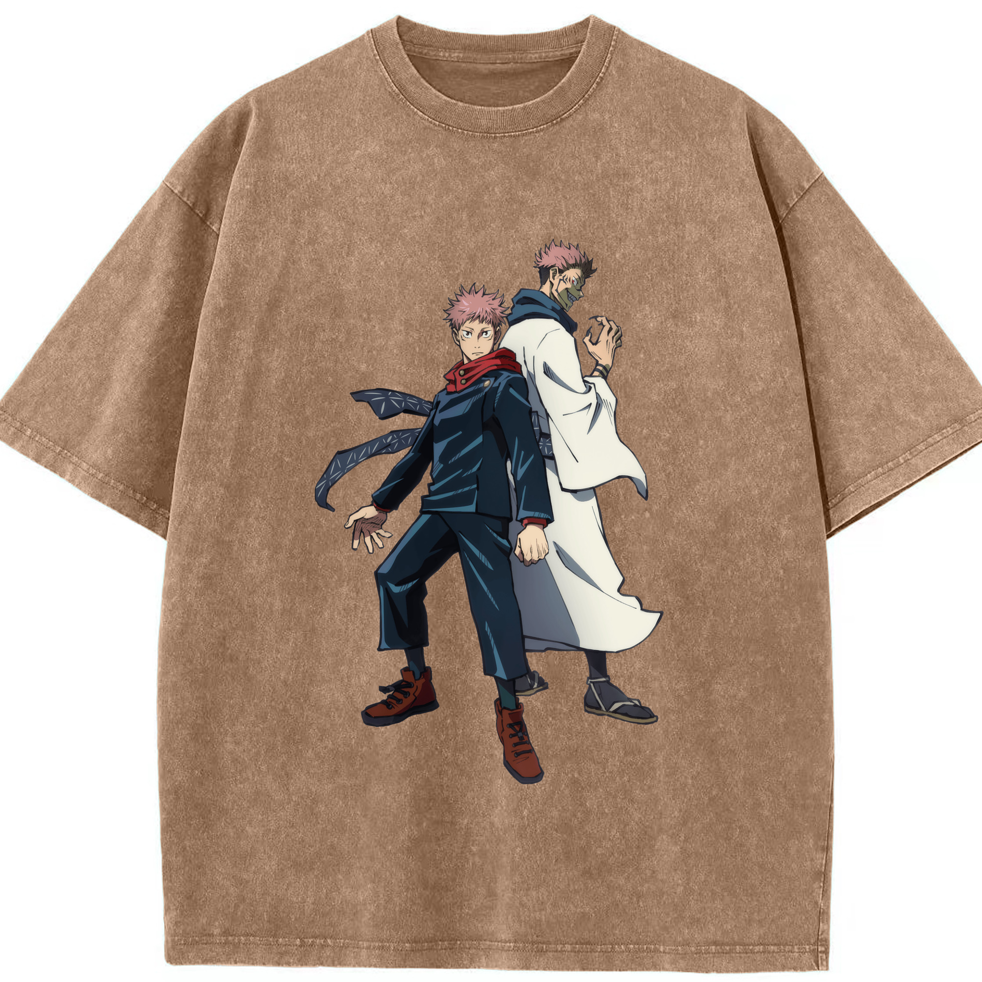（画像用） 呪術廻戦 Jujutsu Kaisen 綿100% ヴィンテージ風 半袖Tシャツ（フロントプリント）