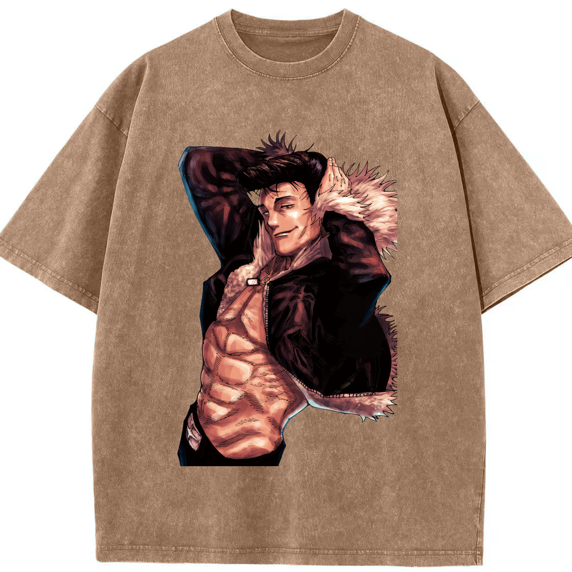 （画像用） 呪術廻戦 Jujutsu Kaisen 綿100% ヴィンテージ風 半袖Tシャツ（フロントプリント）