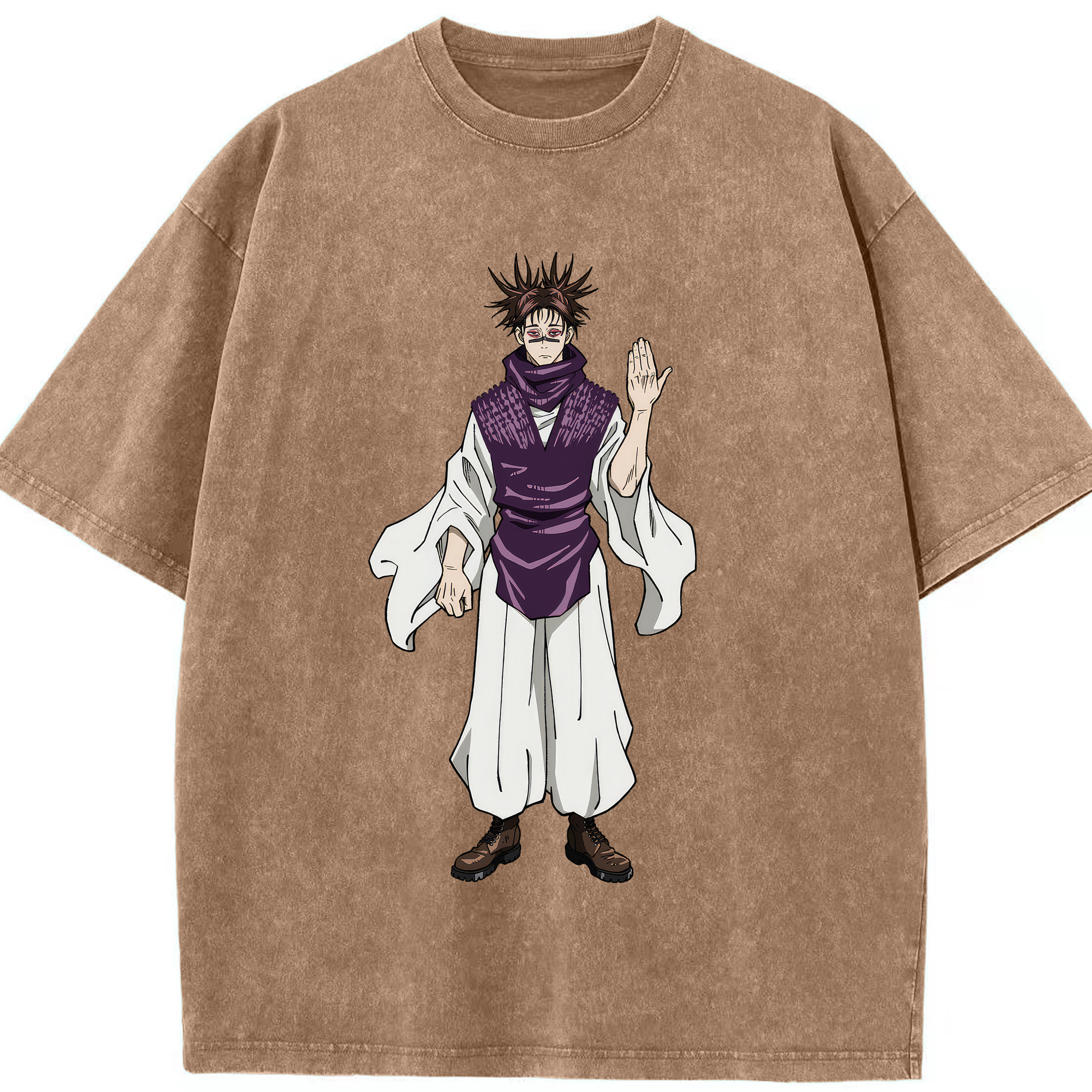 （画像用） 呪術廻戦 Jujutsu Kaisen 綿100% ヴィンテージ風 半袖Tシャツ（フロントプリント）