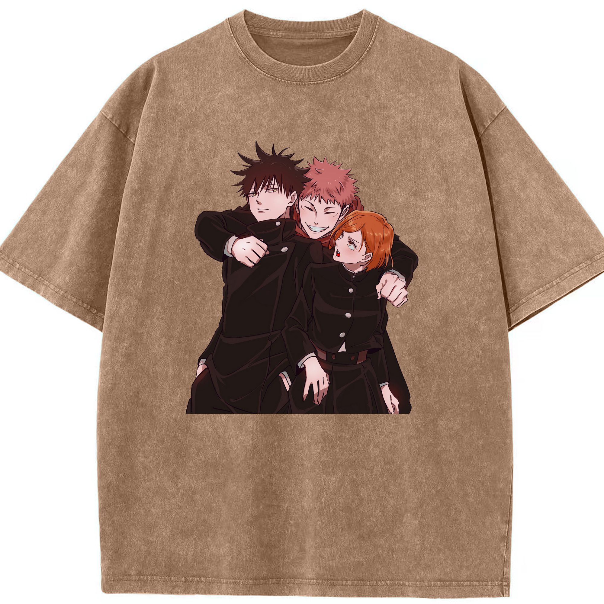 （画像用） 呪術廻戦 Jujutsu Kaisen 綿100% ヴィンテージ風 半袖Tシャツ（フロントプリント）